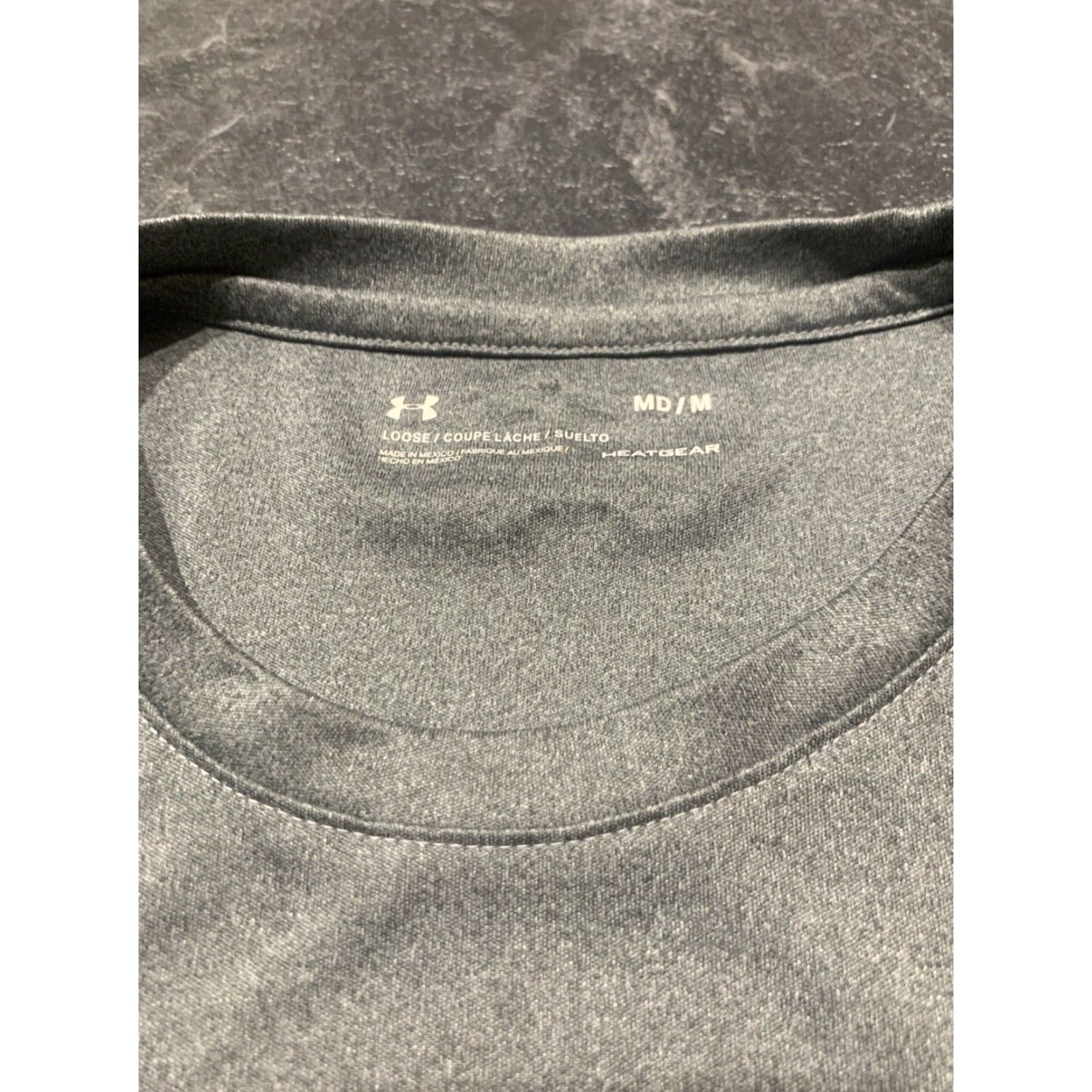 Under Armour VINTAGE Under Armour Mens T-Shirt Medium Gray Orange Activewear Casual Moisture Wicking Performance Basketball Running Gym Size US M / EU 48-50 / 2 - 4 Thumbnail
