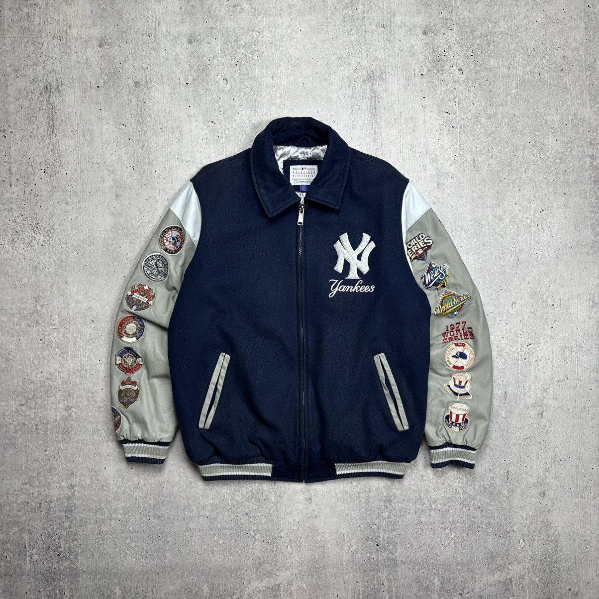 New York Yankees × Vintage New York Yankees Bomber World Series Vintage Patch Jacket Size US L / EU 52-54 / 3 - 2 Thumbnail