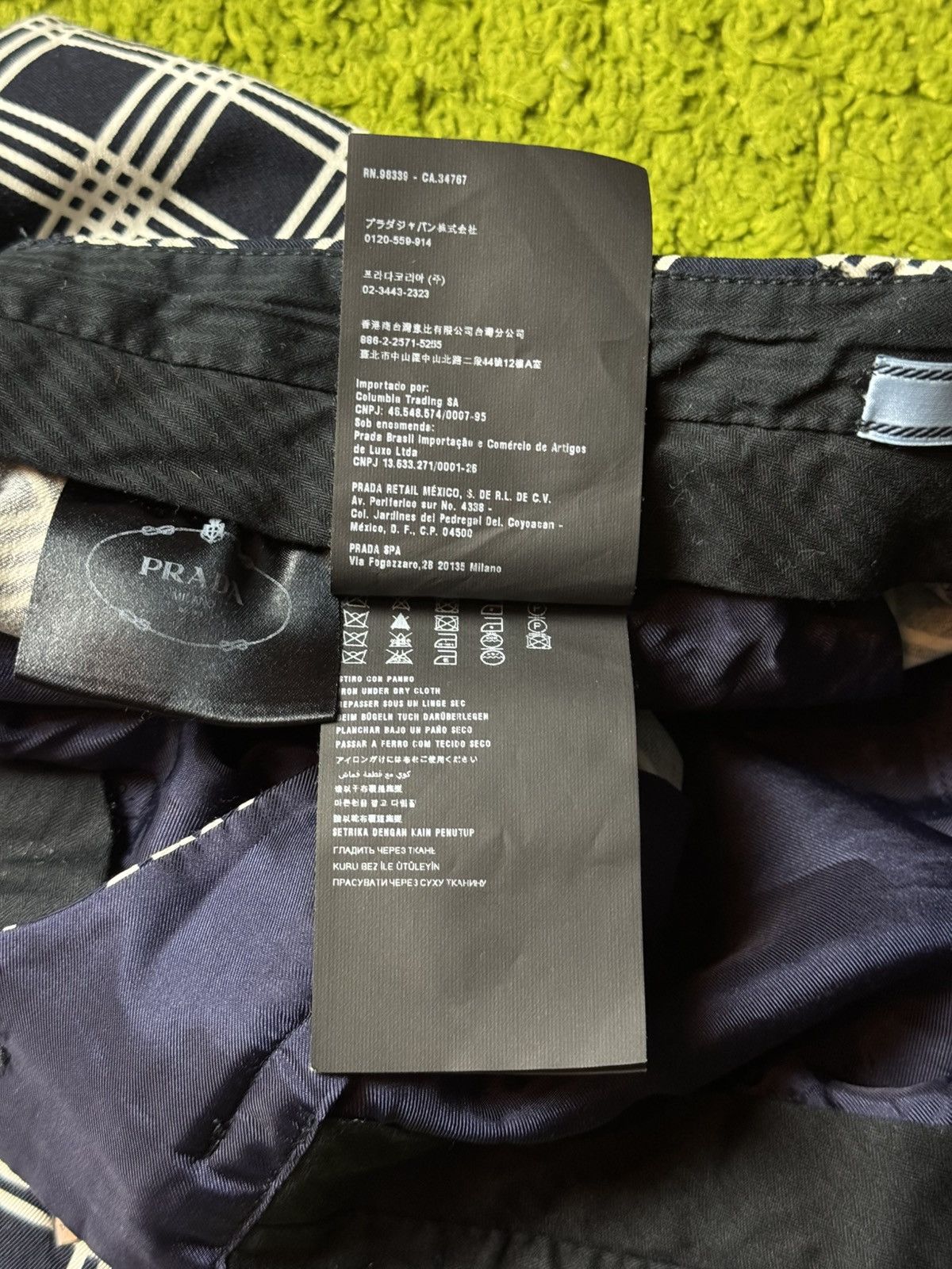 Prada Prada checekred monogram wool blend pants Size 28" / US 6 / IT 42 - 8 Thumbnail