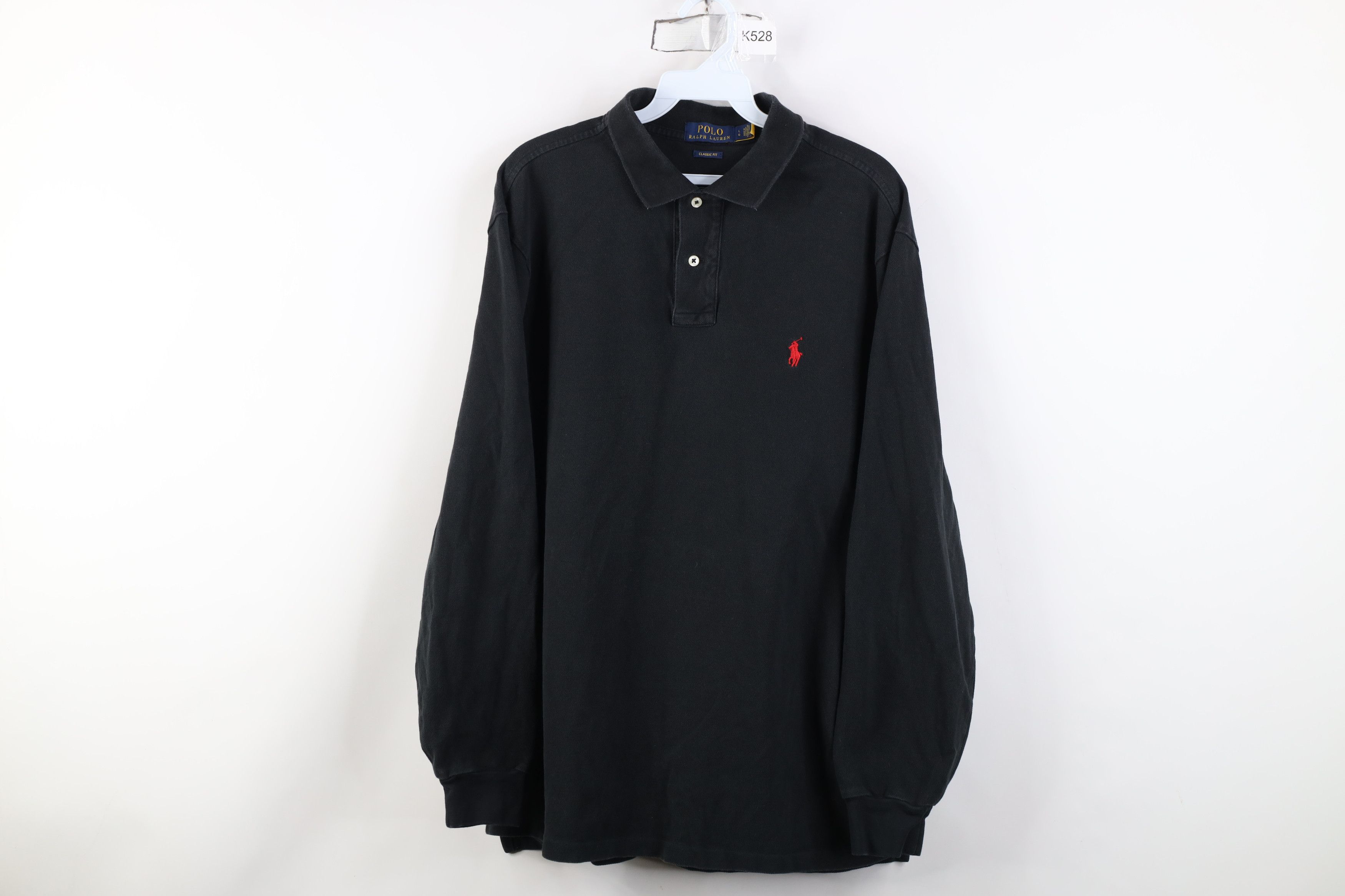 Ralph Lauren Vintage Y2K Ralph Lauren Long Sleeve Rugby Polo Shirt Black Size US L / EU 52-54 / 3 - 1 Thumbnail
