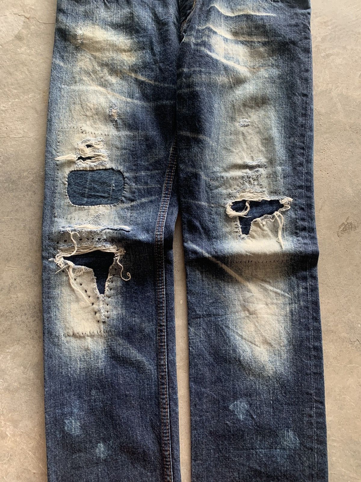 Hysteric Glamour RNA distressed sashiko japanese patchwork slim hedi style Size US 28 / EU 44 - 4 Thumbnail