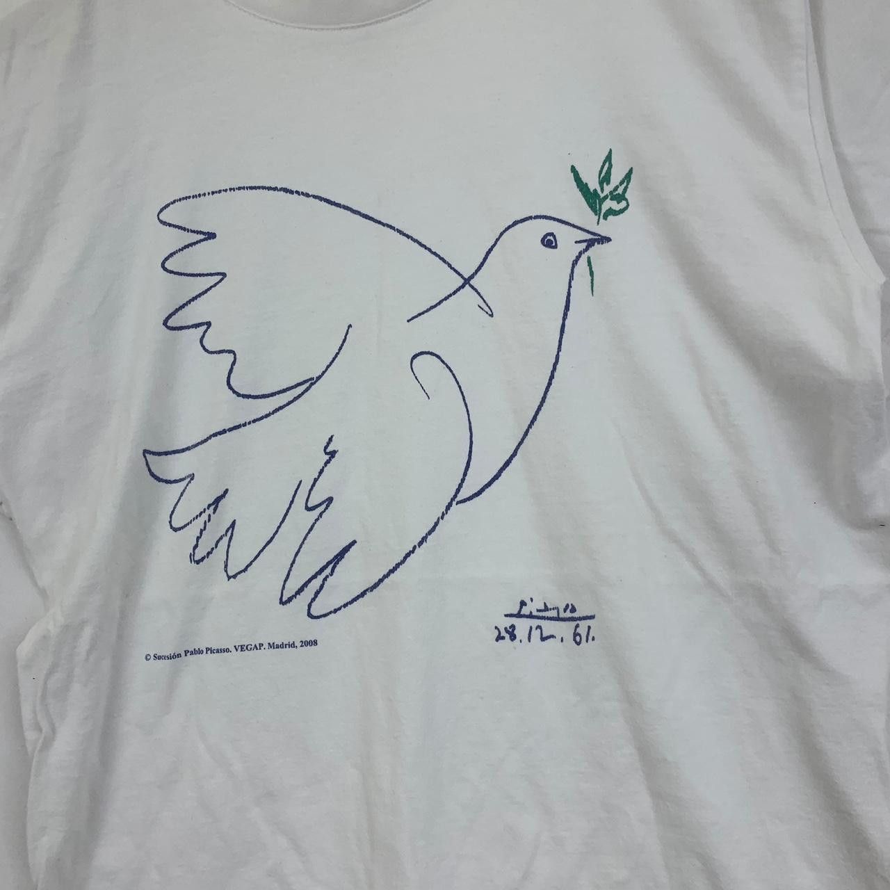 Vintage Vintage PABLO PICASSO Dove Of Peace Art Tee Shirt Size S / US 4 / IT 40 - 5 Thumbnail