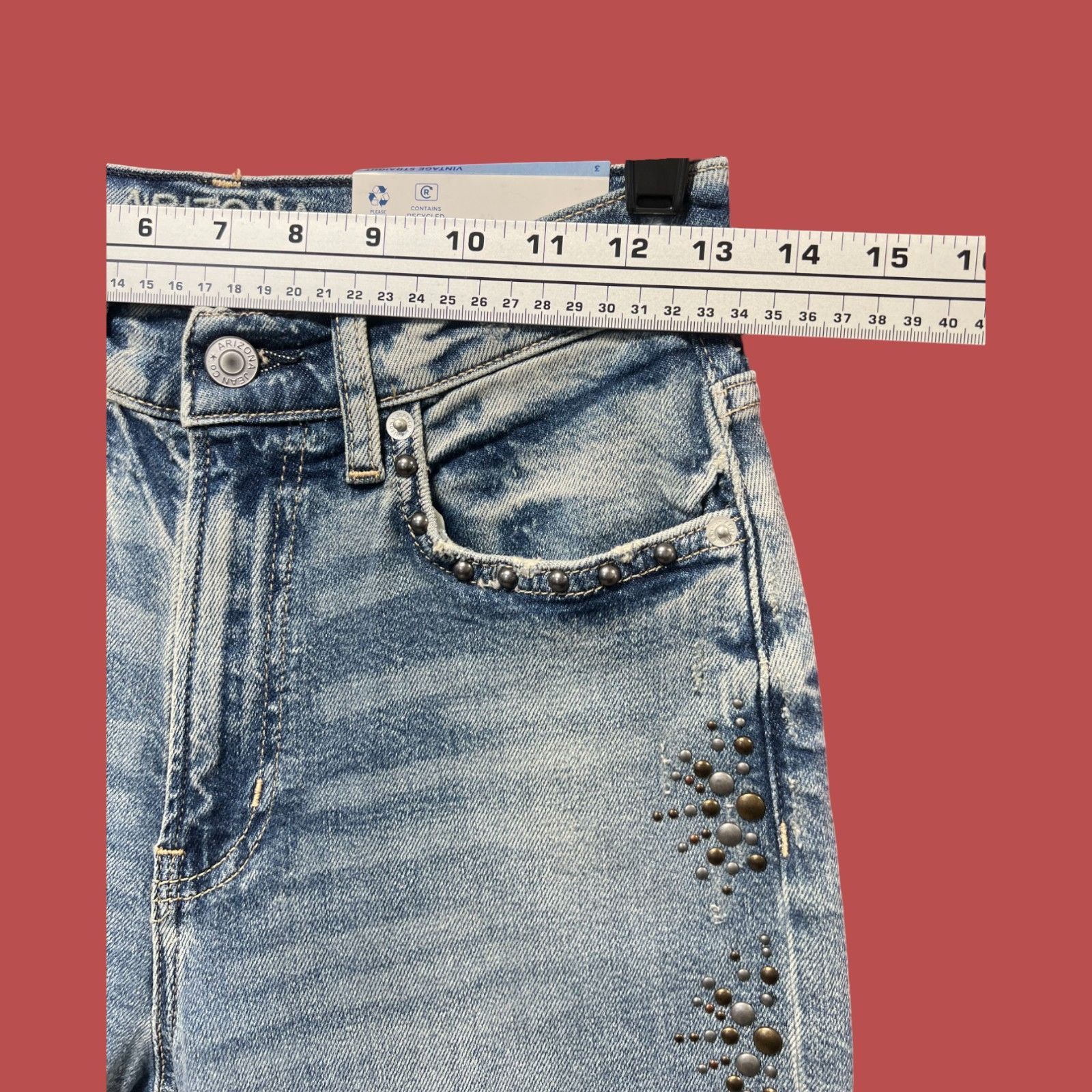 Arizona Jean Co. Arizona - Women's Vintage Straight Jeans - High Rise-Slim Fi Size 26" / US 2 / IT 38 - 3 Thumbnail