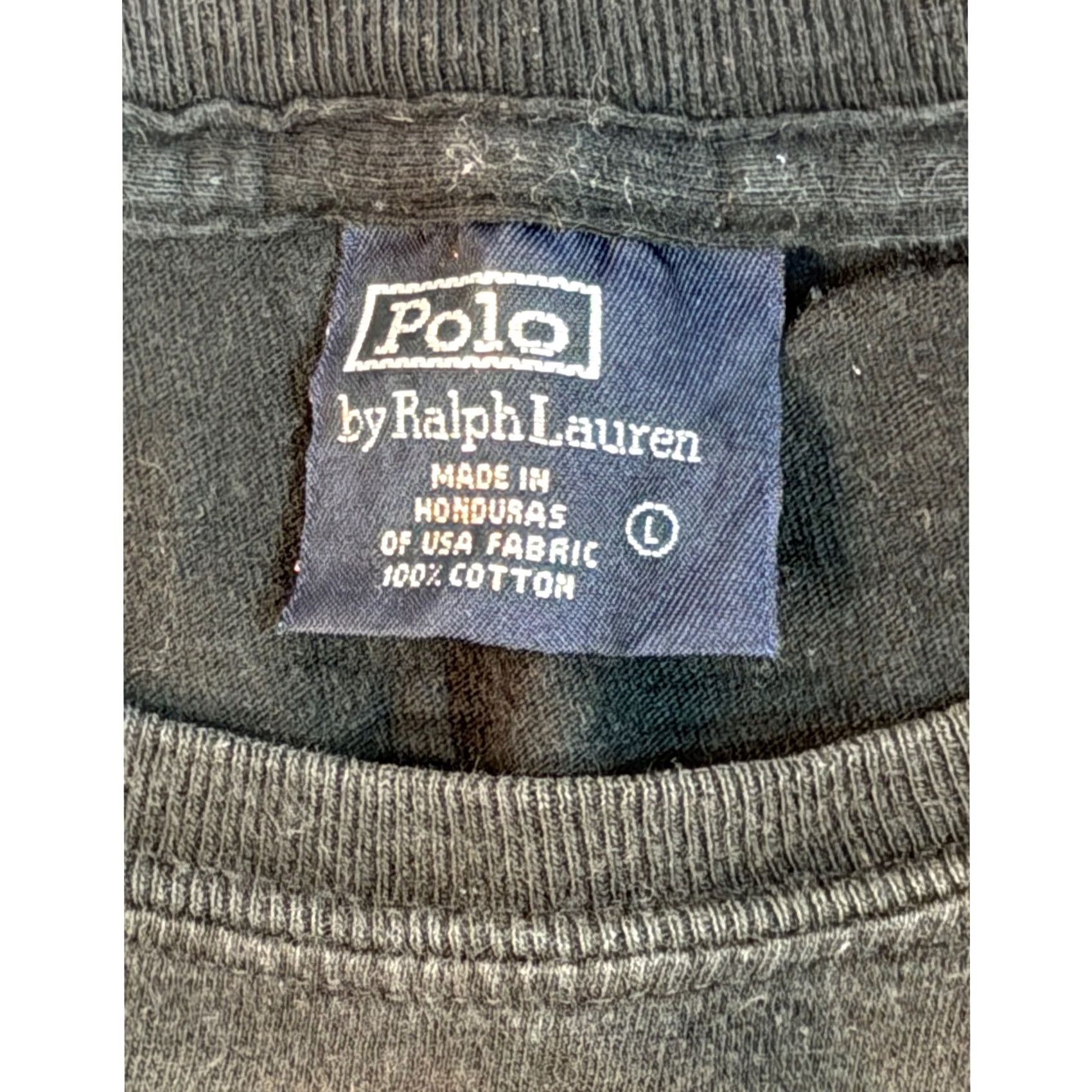 Polo Ralph Lauren Polo Ralph Lauren Mens Large Black Short Sleeve Pony Logo Cotton Shirt Faded Size US L / EU 52-54 / 3 - 2 Thumbnail