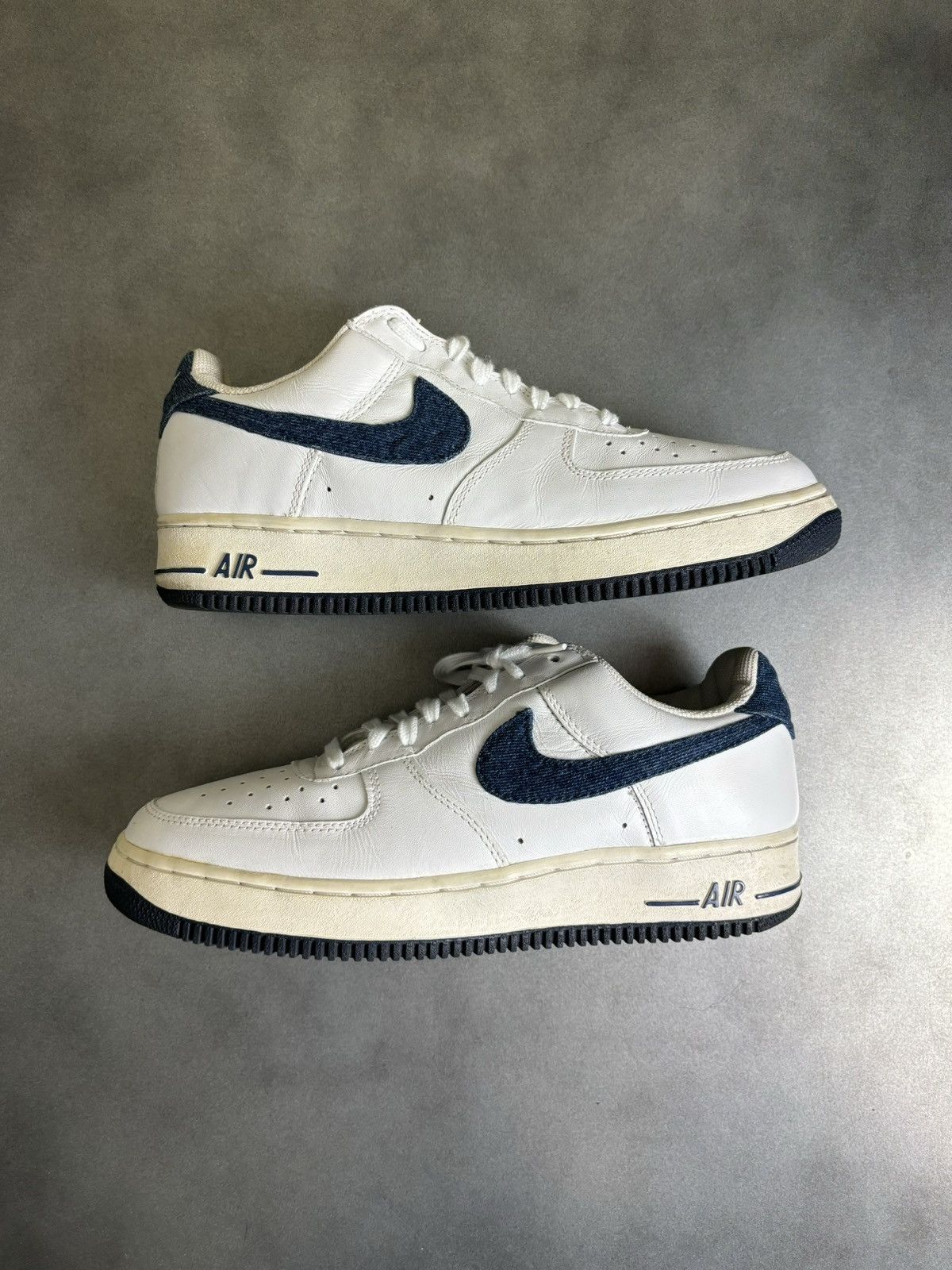 Nike × Vintage 2002 Nike Air Force 1 Denim 2000s Vintage AF1 Jeans White 10 Size US 10.5 / EU 43-44 - 2 Thumbnail