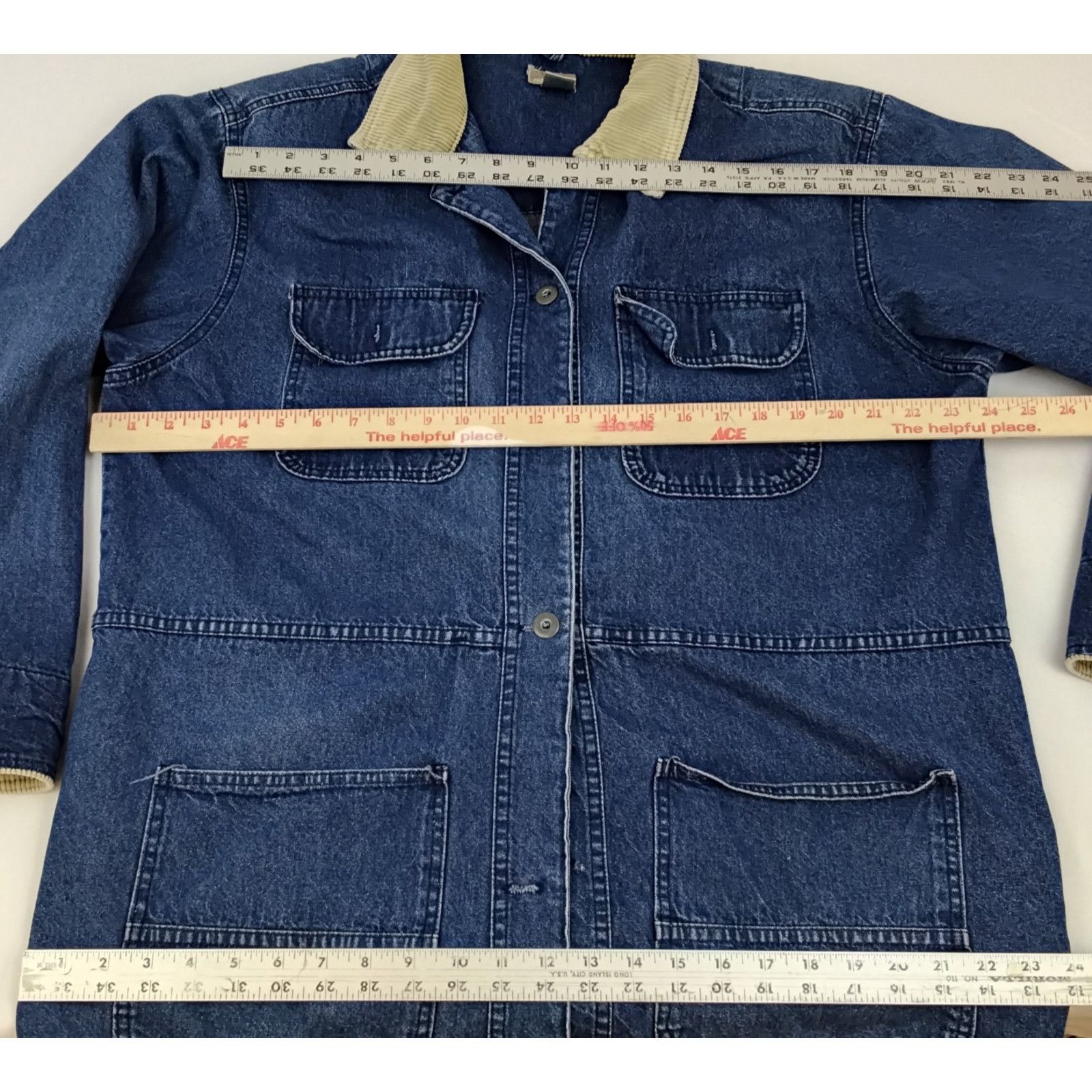 Other French Navy Chore Coat Denim Jacket Women's L VTG USA Size L / US 10 / IT 46 - 11 Thumbnail
