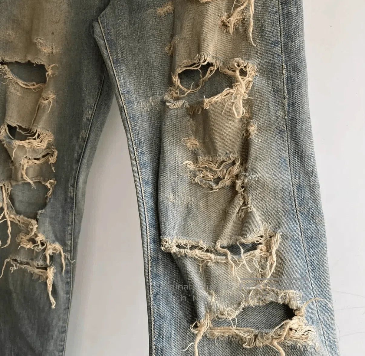 Saint Laurent Paris Saint Laurent Distressed Gray Denim Jeans. Size US 29 - 3 Thumbnail