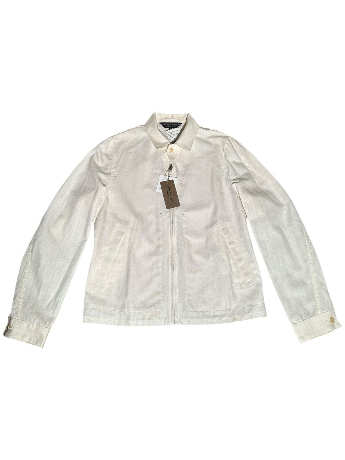 Comme des Garcons Homme Plus Comme des garcons homme plus AW 04-05 Ivory Hemp Work Jacket Size US M / EU 48-50 / 2 - 1 Thumbnail