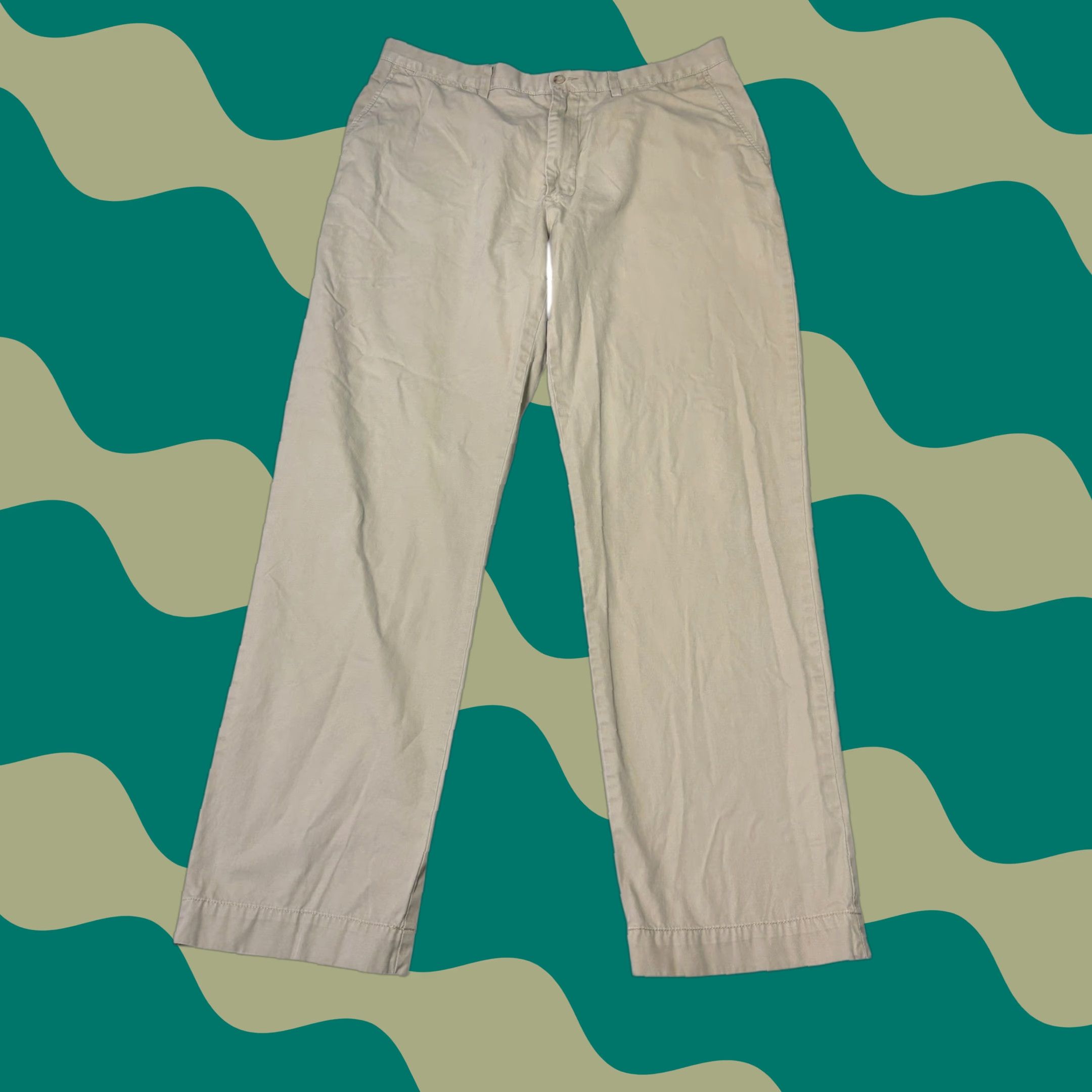 Polo Ralph Lauren VINTAGE Polo Ralph Lauren Prospect Chino Pants Tan Cotton Men's 36x32 Straight Fit Size US M / EU 48-50 / 2 - 1 Thumbnail
