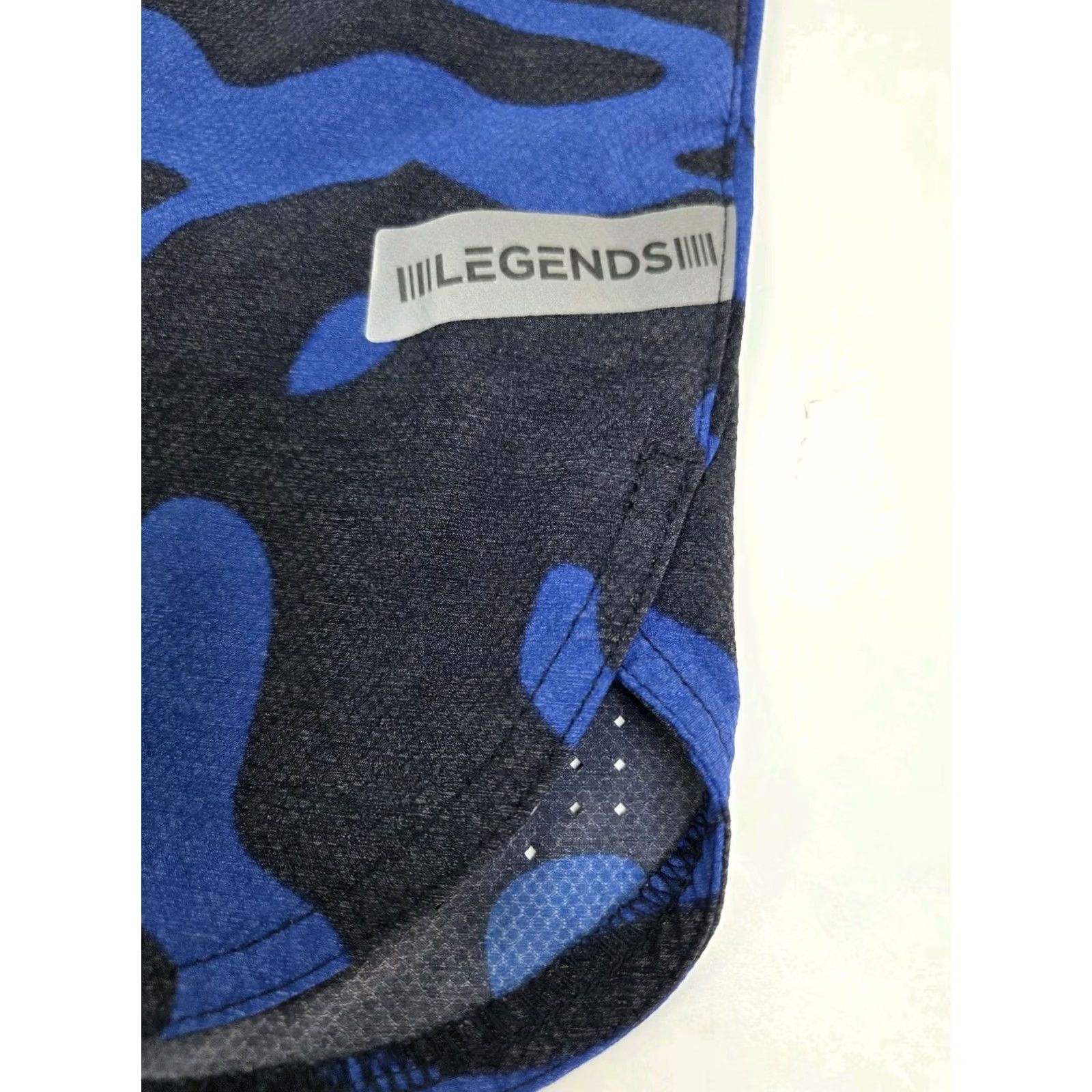 Vintage NWT Legends Mens Hybrid Shorts Water Pattern Drawstring Back Pocket Zip Pockets Lightweight Quick Dry L Size US 33 - 7 Thumbnail