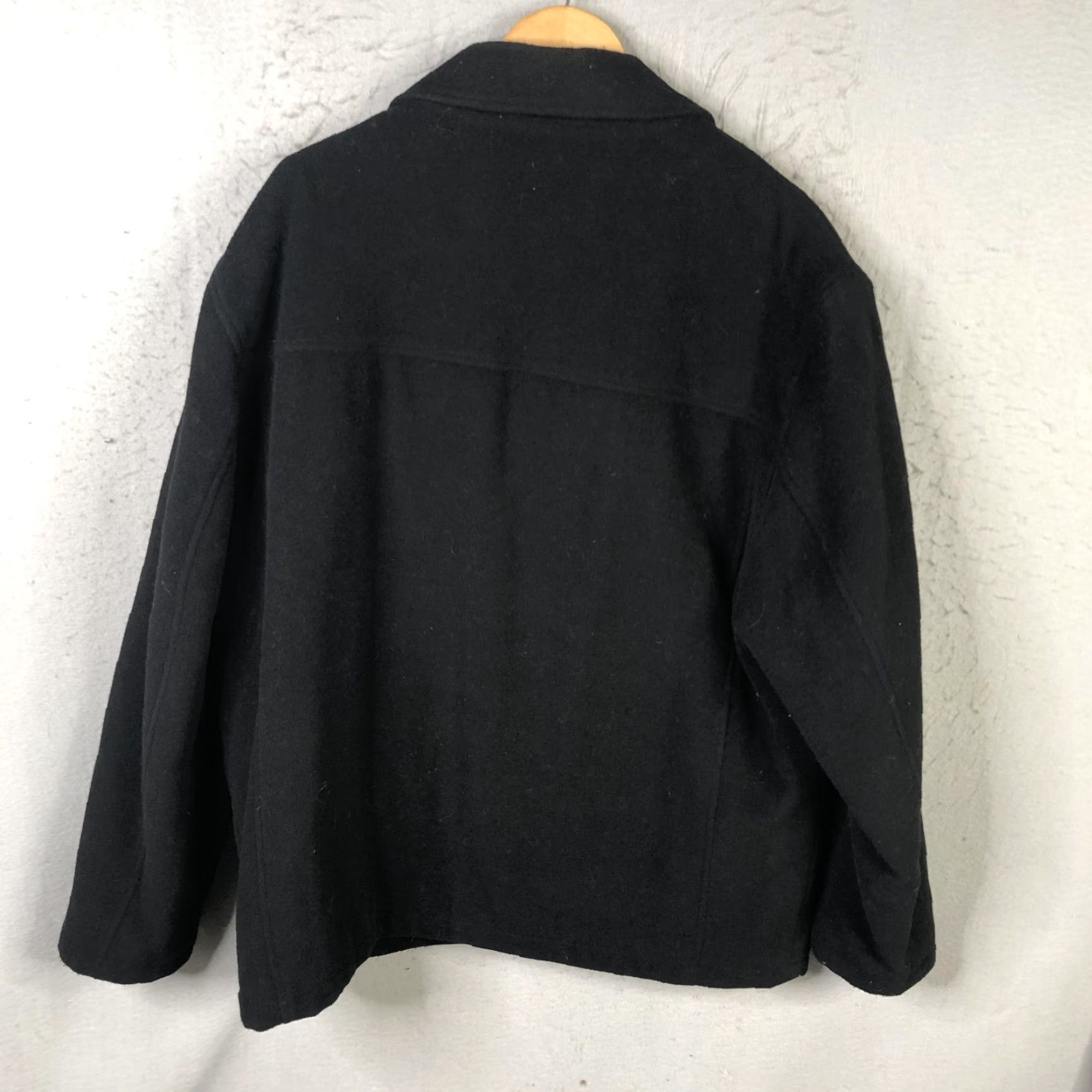 Dockers Dockers Coat Mens XL Black Wool Blend Full Zip Insulated Lined Pockets Preppy Size US XL / EU 56 / 4 - 2 Thumbnail