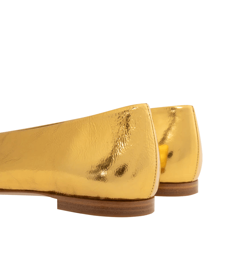 Bottega Veneta o1h1sh10526 Sofia Ballerina in Golden Size US 9 / IT 39 - 4 Thumbnail
