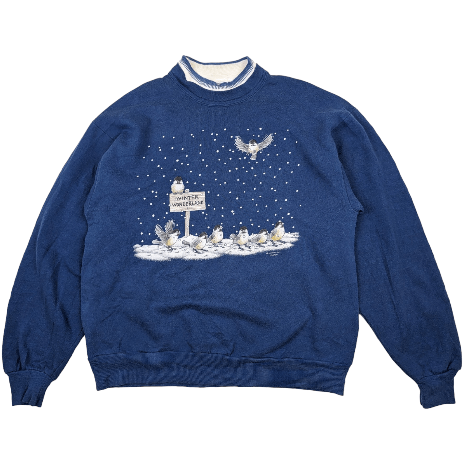 Vintage Vintage 90's MORNING SUN Winter Wonderland Jumper Sweatshirt Size US L / EU 52-54 / 3 - 2 Thumbnail