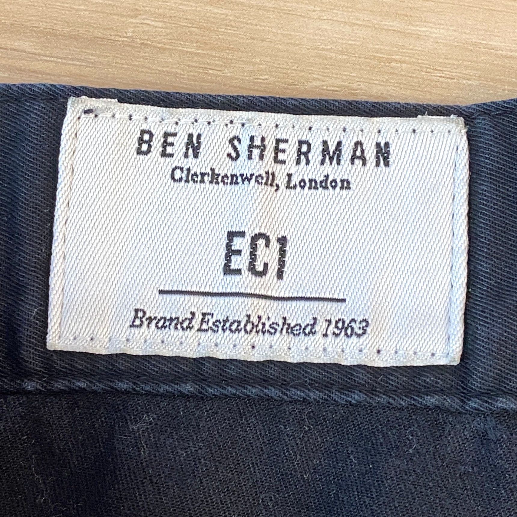 Ben Sherman Ben Sherman EC1 Skinny Fit Trousers Mens 34 x 34 Black 5-Pocket Chino Pants Slim Fit Workwear Casual Shirt? Size US 34 / EU 50 - 3 Thumbnail