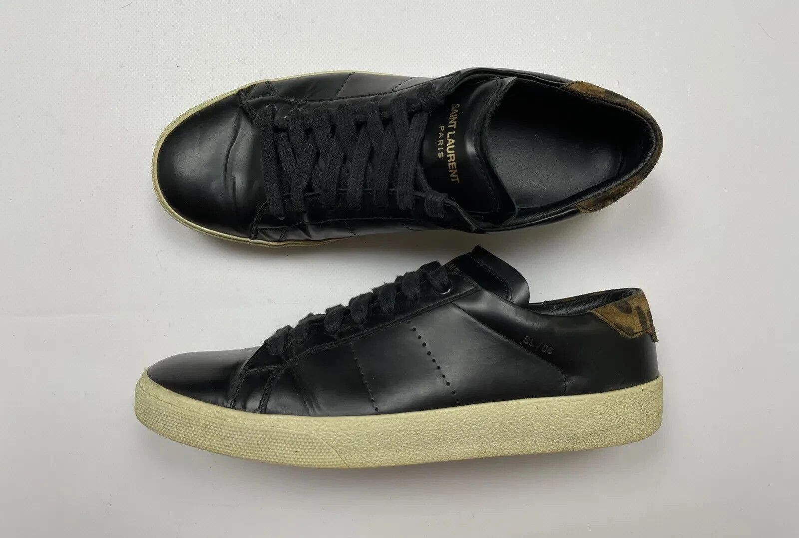 Yves Saint Laurent YSL SAINT LAURENT SL / 05 SNEAKER LEATHER WOMENS SHOES Size US 9 / IT 39 - 2 Thumbnail