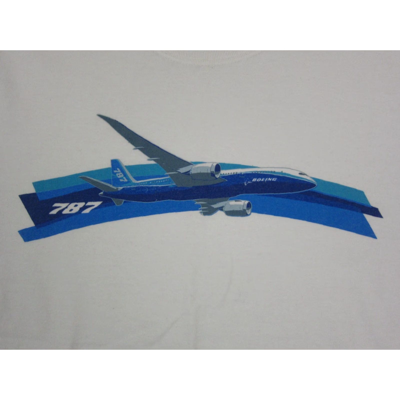 Vintage Boeing Shirt Adult S White Cotton Logo Vintage Sold - Mens T-Shirt - Short Sleeve Crew Neck Aviation City Transportation 90s Size US S / EU 44-46 / 1 - 2 Thumbnail