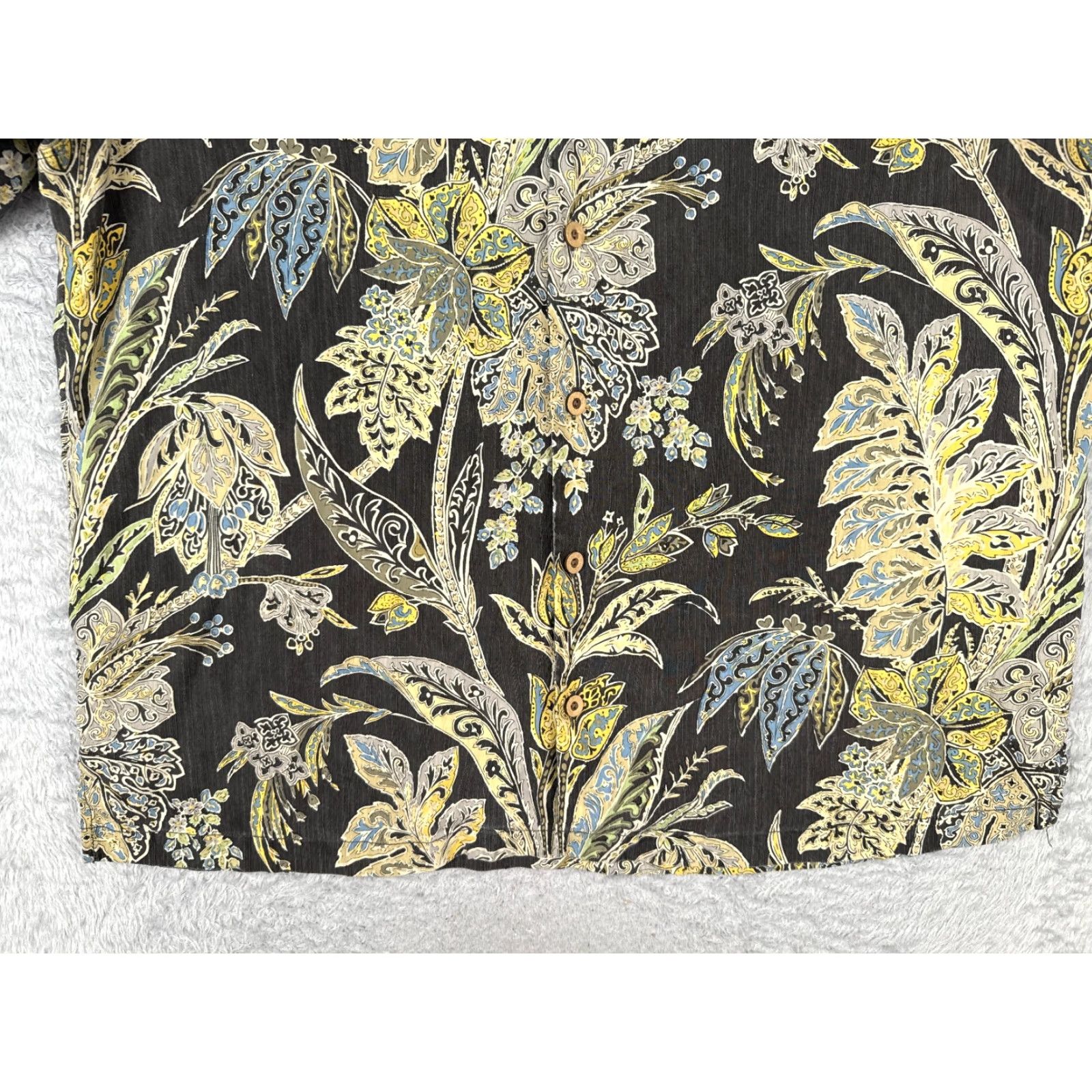 Tommy Bahama Tommy Bahama Shirt Men XL Black Floral Silk Hawaiian Button-Up Beach Shirt Size US XL / EU 56 / 4 - 5 Thumbnail