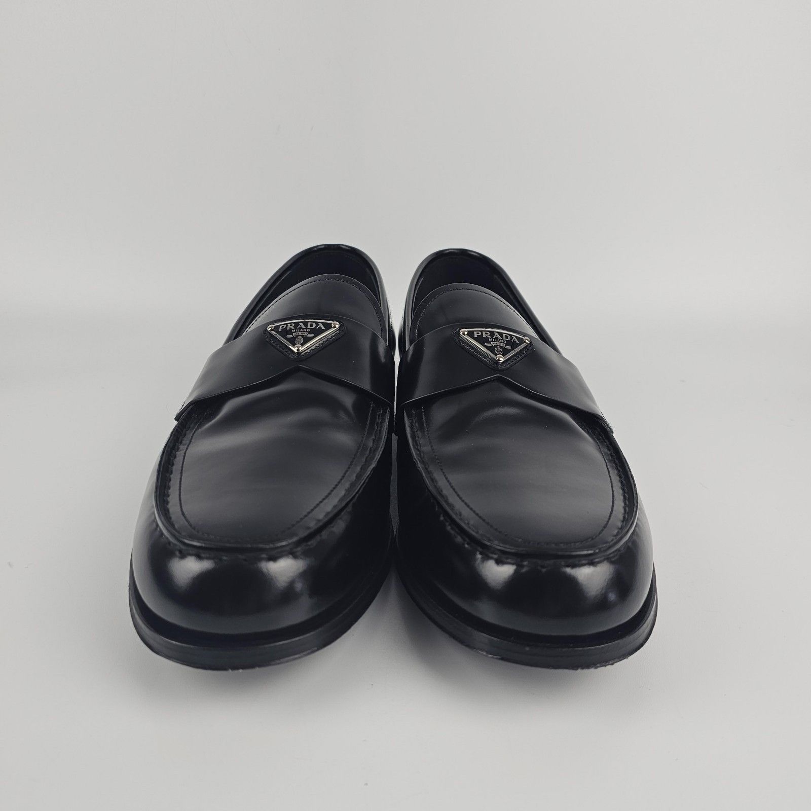 Prada PRADA $1120 Black Brushed Leather Loafers New And Authentic Size US 7 / EU 40 - 5 Thumbnail