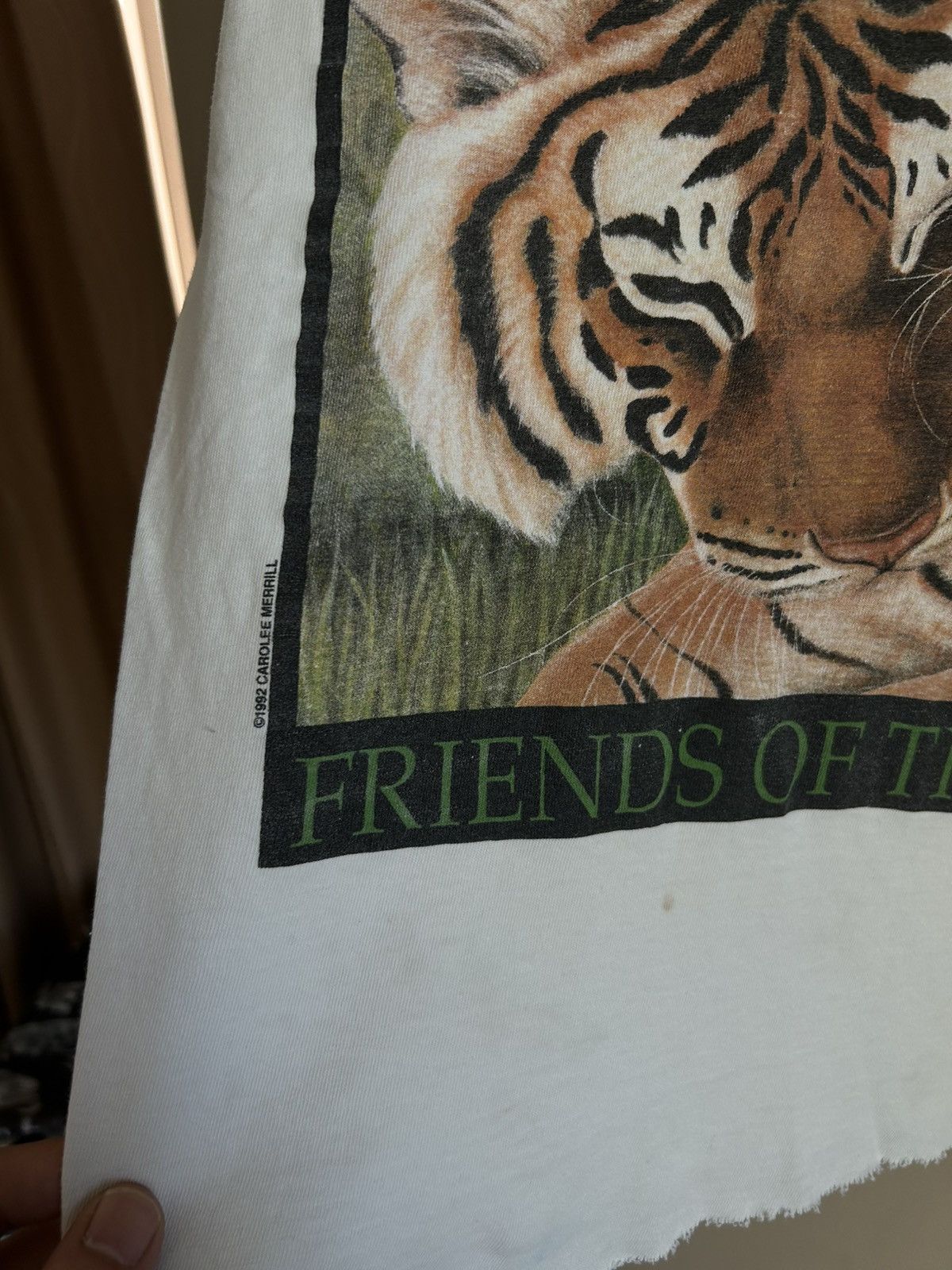 Vintage Thrashed Vintage Nature Tiger Shirt Size US L / EU 52-54 / 3 - 3 Thumbnail