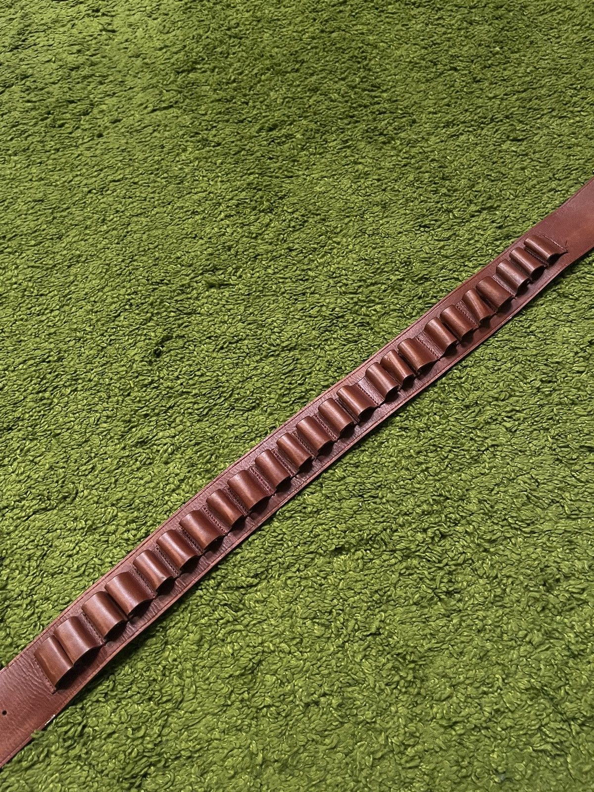 Cowboy Equipment × Genuine Leather × Vintage Real leather Hunting bullet holder belt Size 32 - 6 Thumbnail
