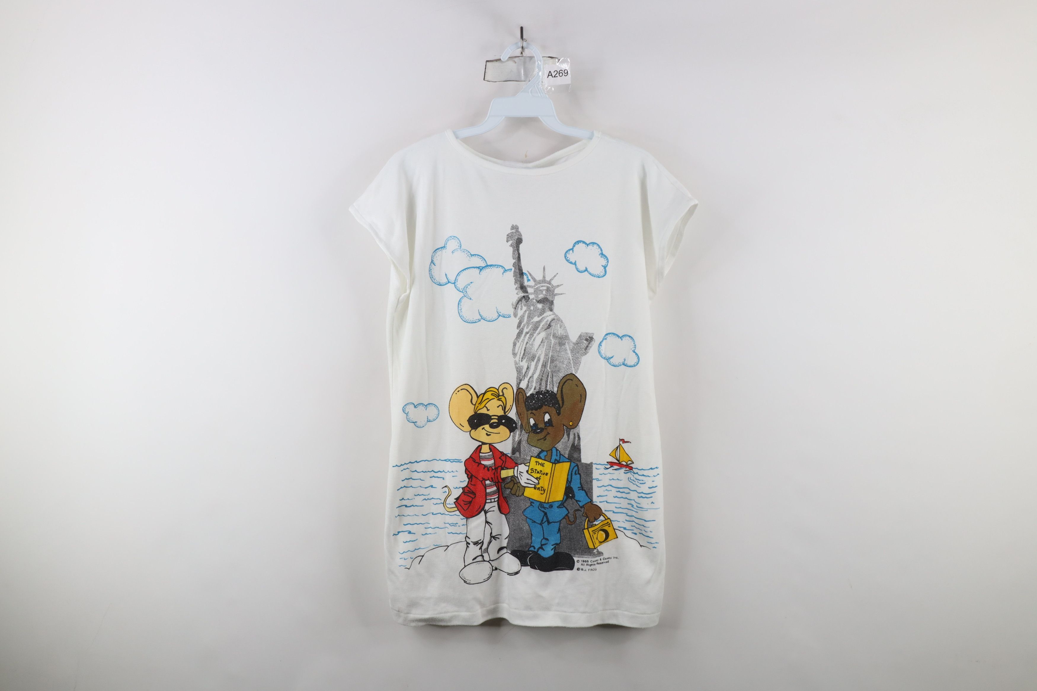 Vintage Vintage 80s Miami Mice New York Dolman Sleeve Muscle T-Shirt Size M / US 6-8 / IT 42-44 - 1 Thumbnail