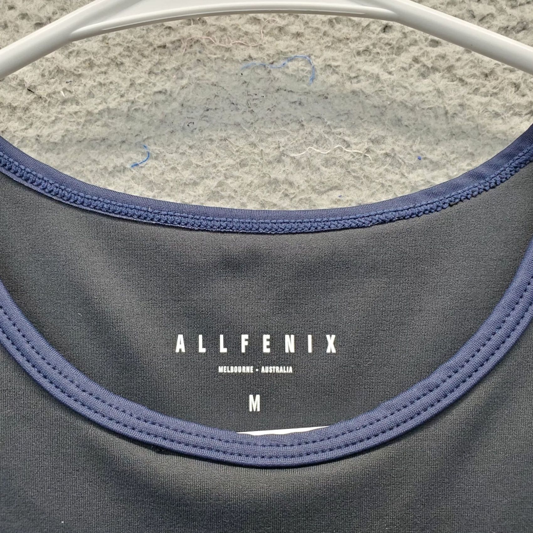 Vintage AllFenix Sports Bra Womens M Black Stretch Athletic Gym Training Round Neck Shirt Size ONE SIZE - 5 Thumbnail