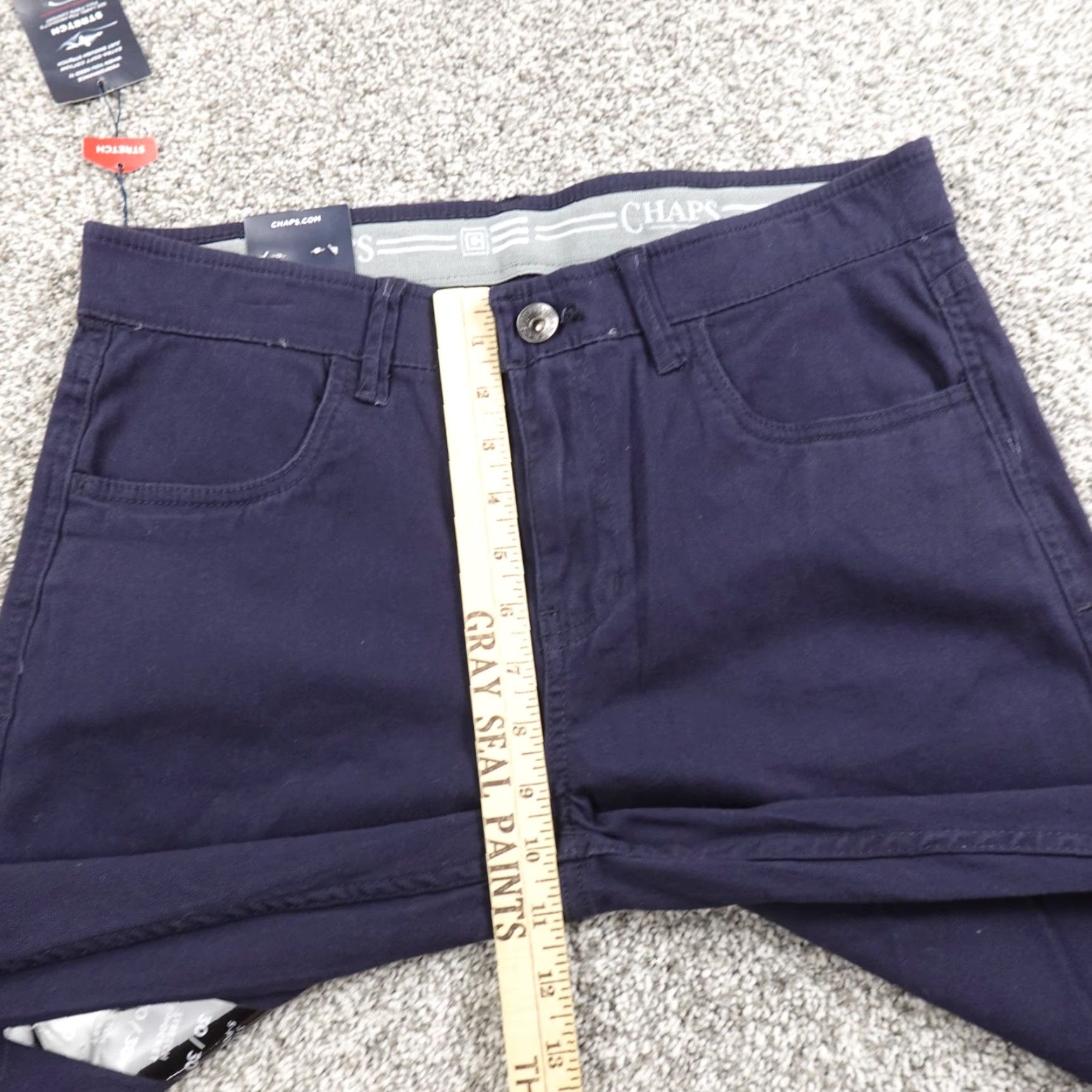 Chaps Chaps Pants Mens 30X30 Blue Chino 5 Pocket Stretch Golf Regular Inseam 30 Size US 30 / EU 46 - 5 Thumbnail