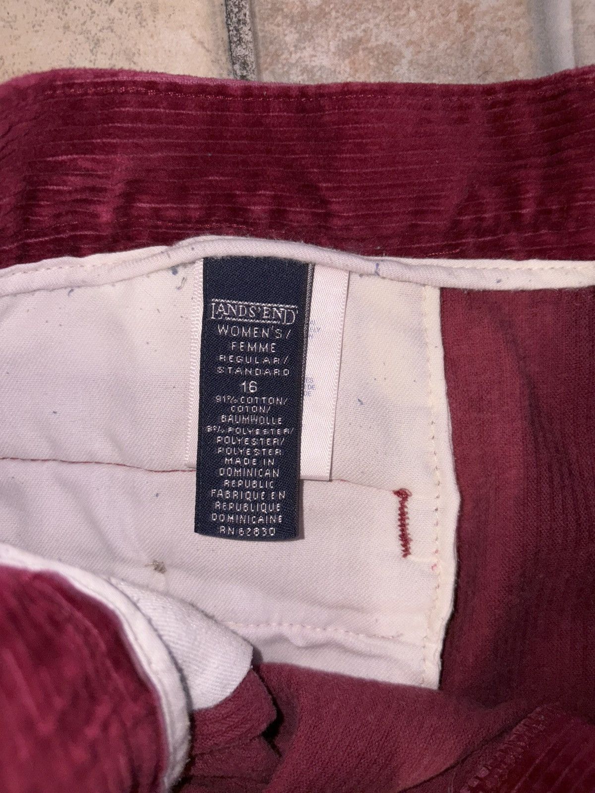 Lands' End LAND’sEND CORDUROY PINK PANTS. Size 38" / US 16 / IT 52 - 5 Thumbnail