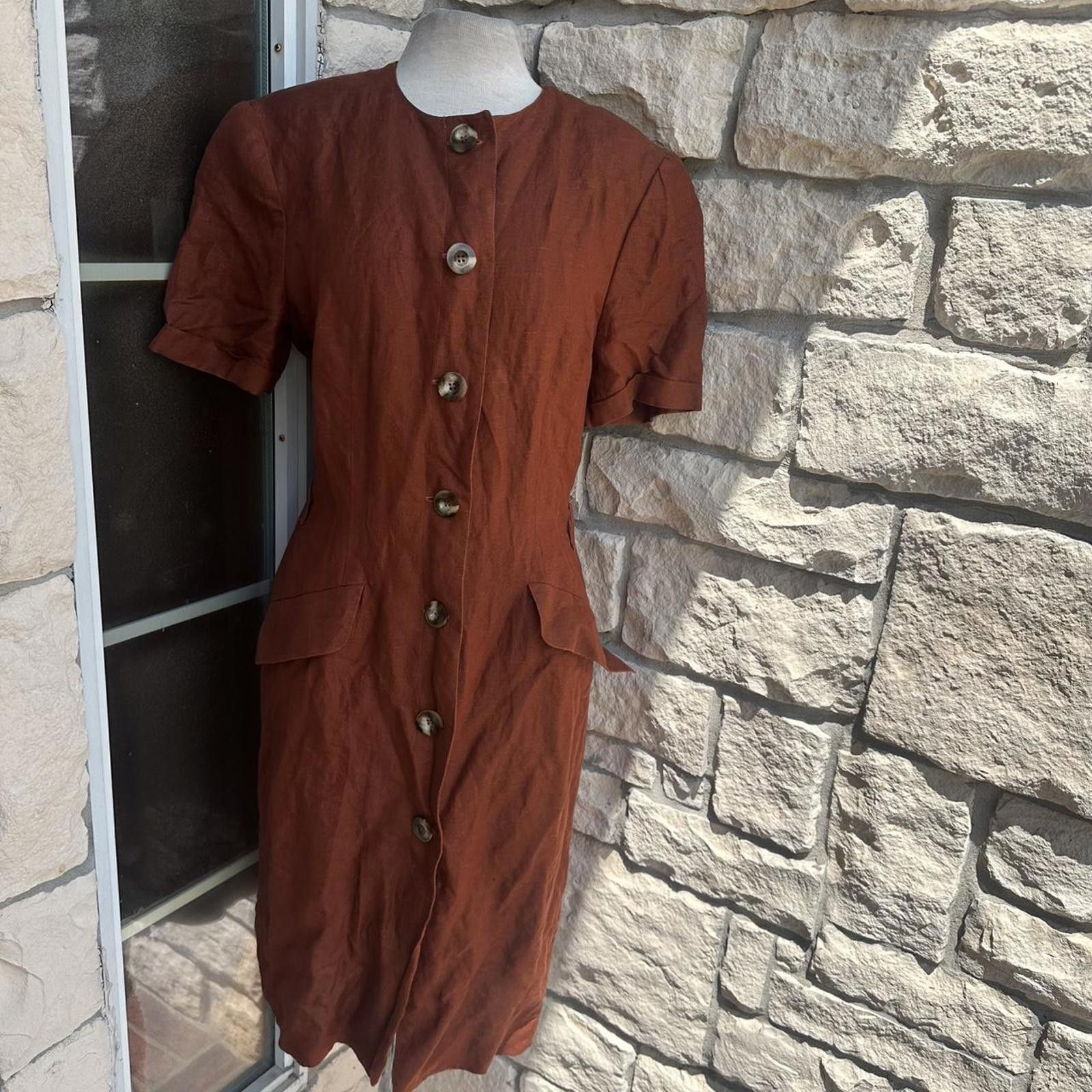 Harve Benard Brown 1990s vintage dress #90sstyle Size M / US 6-8 / IT 42-44 - 1 Thumbnail