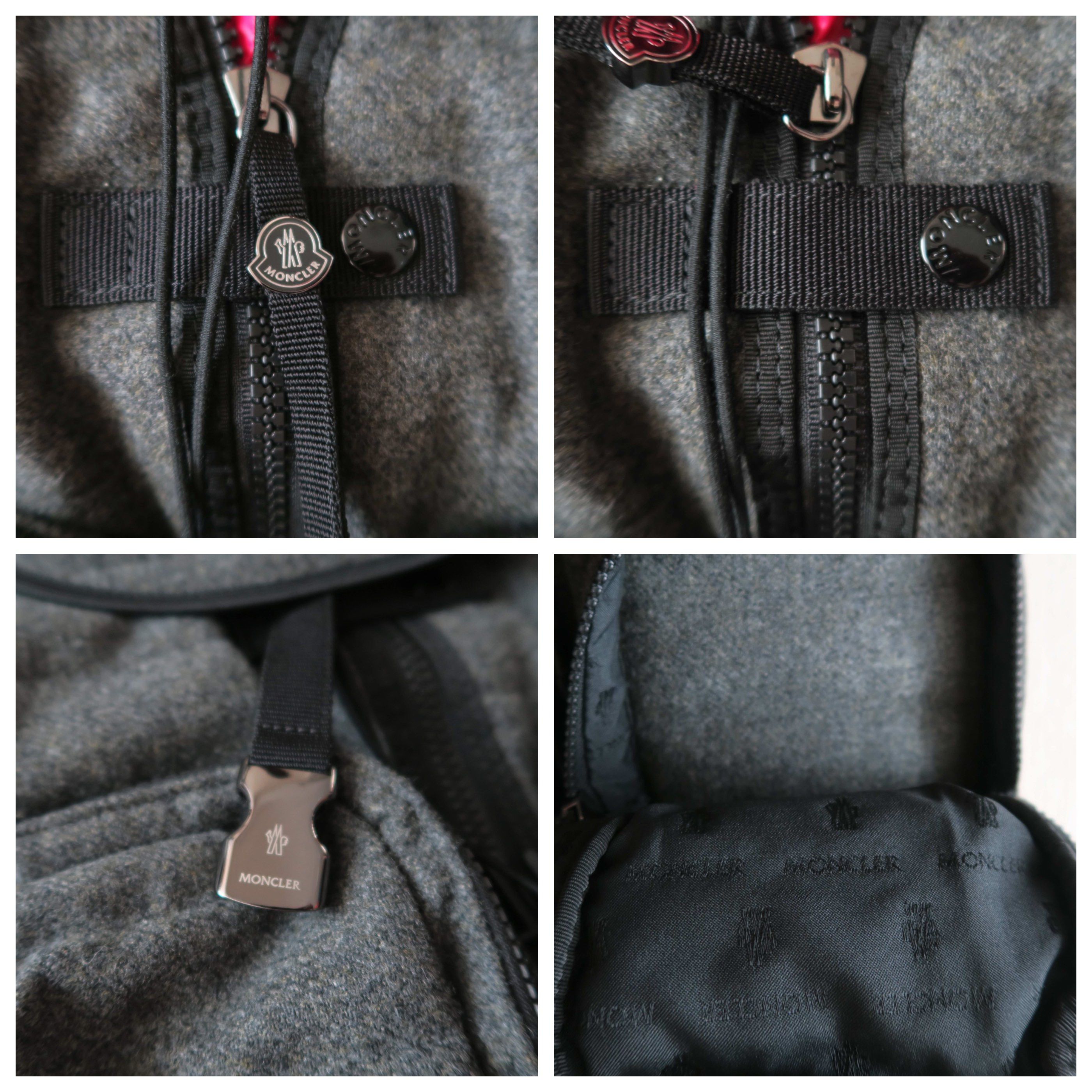 Moncler Moncler Italy Grey Wool Unisex Backpack Size ONE SIZE - 5 Thumbnail