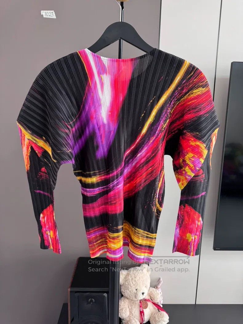 Issey Miyake Issey Miyake Spectrum Galaxy Batwing Sleeve Top Size L / US 10 / IT 46 - 2 Thumbnail