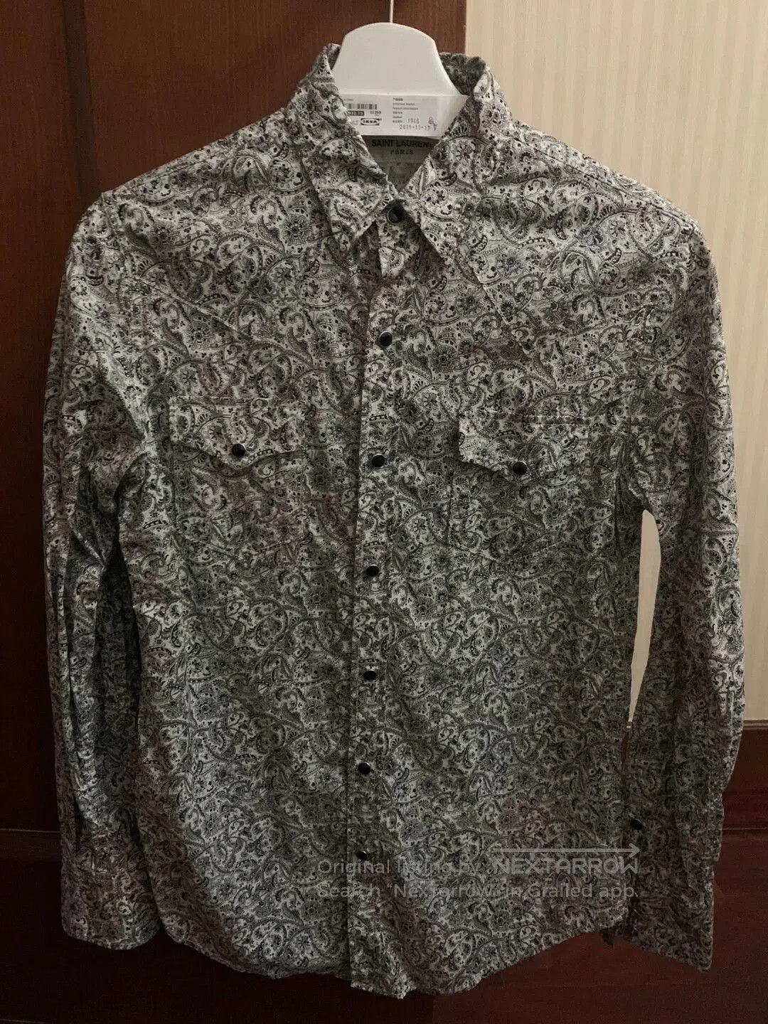 Saint Laurent Paris Saint Laurent Paisley Long-Sleeve Shirt. Size US S / EU 44-46 / 1 - 1 Thumbnail