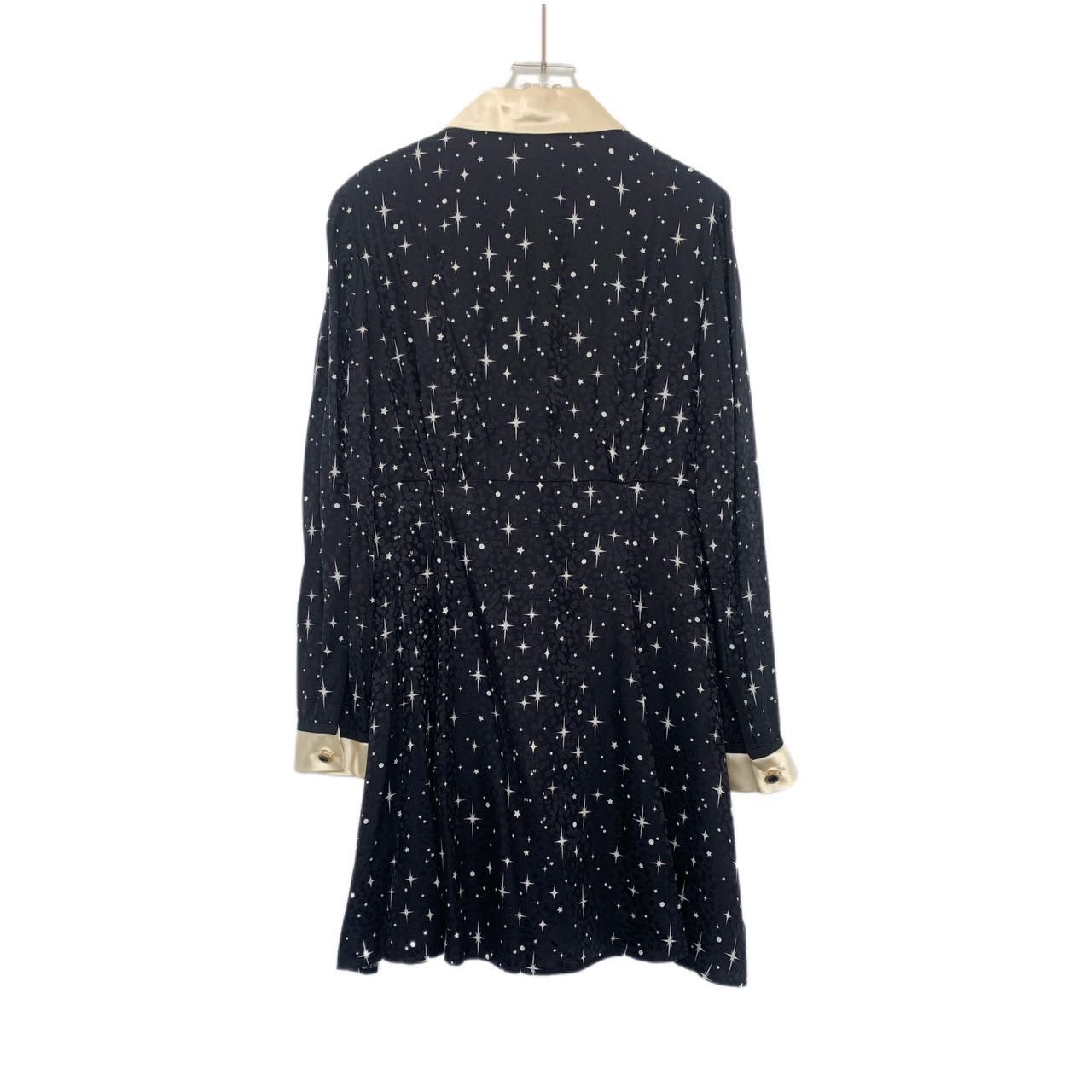 Miu Miu Miu Miu Summer Star Pattern Silk Black Casual Dress K26WX Size M / US 6-8 / IT 42-44 - 4 Thumbnail