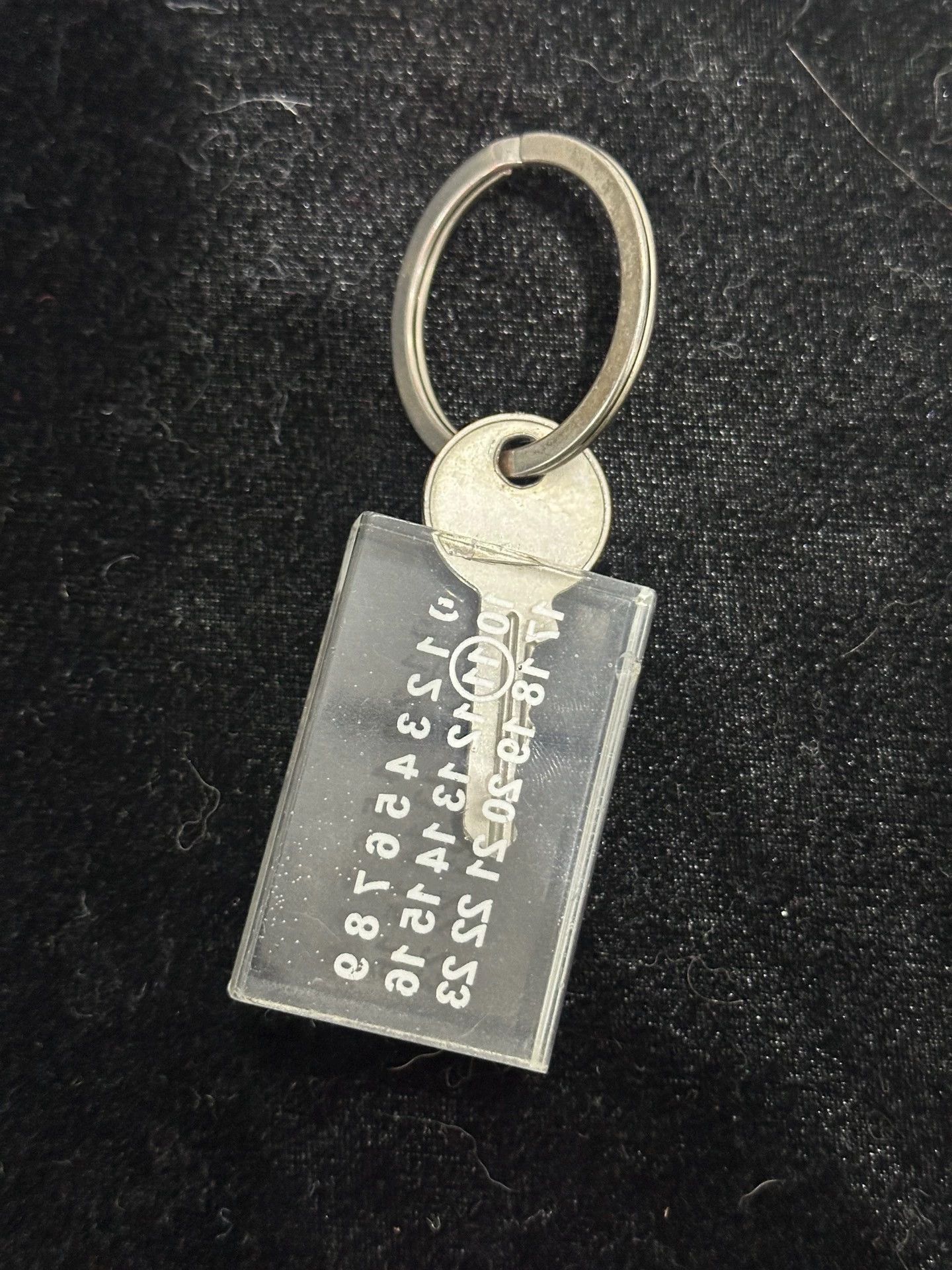 Maison Margiela Silver Acrylic Keychain with Number Design Size ONE SIZE - 1 Thumbnail