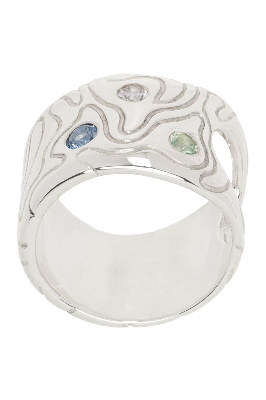 OCTI Octi Globe Ring with 3 Sapphire Islands Sterling Silver 925 | Grailed