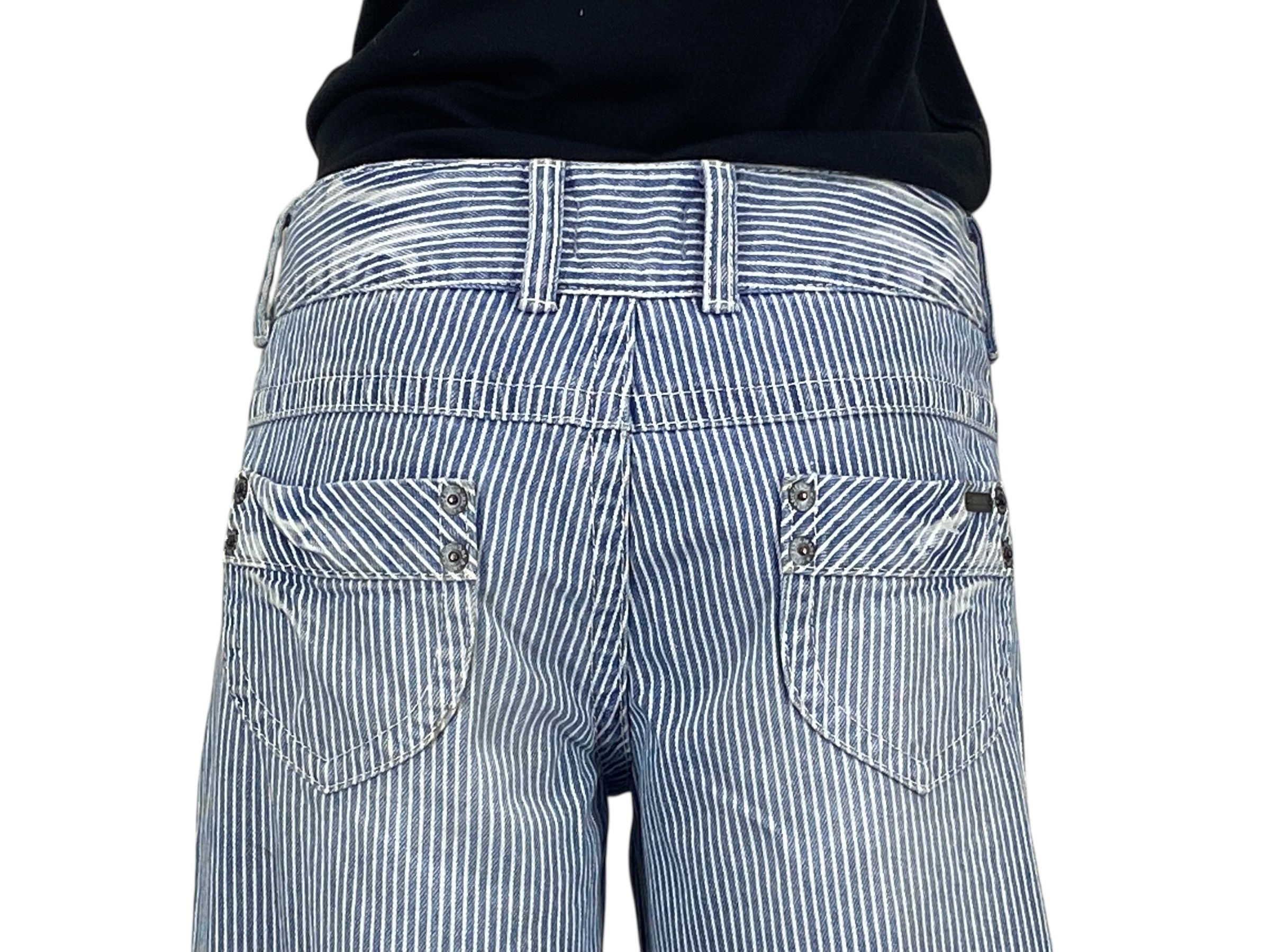 Japanese Brand Sasson Jeans Stripes Pants Workwear Size 30" / US 8 / IT 44 - 4 Thumbnail