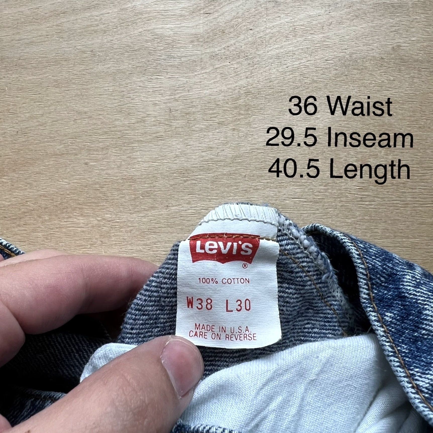 Levi's VINTAGE Levi's 585 Jeans 36x29.5 Blue Denim USA Western 80s Levi's 500 Series Men N/A Size US 36 / EU 52 - 5 Thumbnail