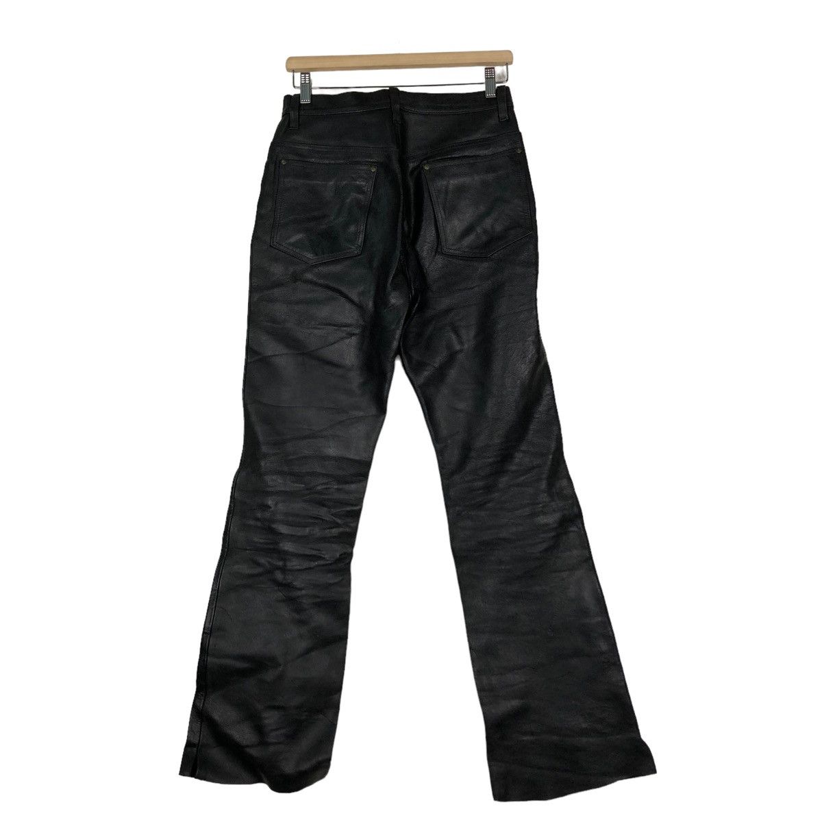 Harley Davidson 🔥VINTAGE LEATHER BIKER PANTS HARLEY DAVIDSON USA RACER Size US 28 / EU 44 - 8 Thumbnail