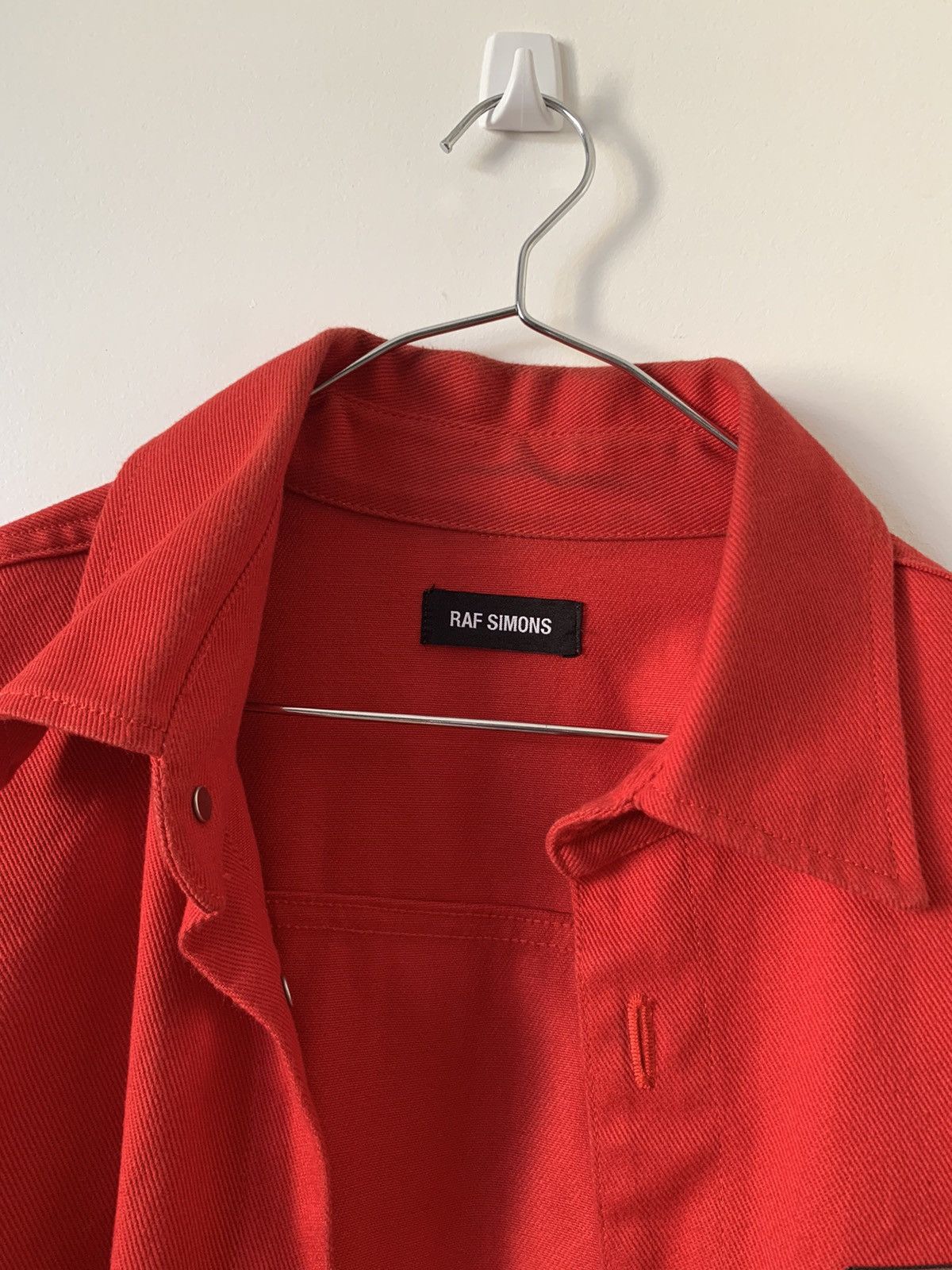 Raf Simons Raf Simons Red Denim shirt patch aw 18/19 Size US S / EU 44-46 / 1 - 3 Thumbnail