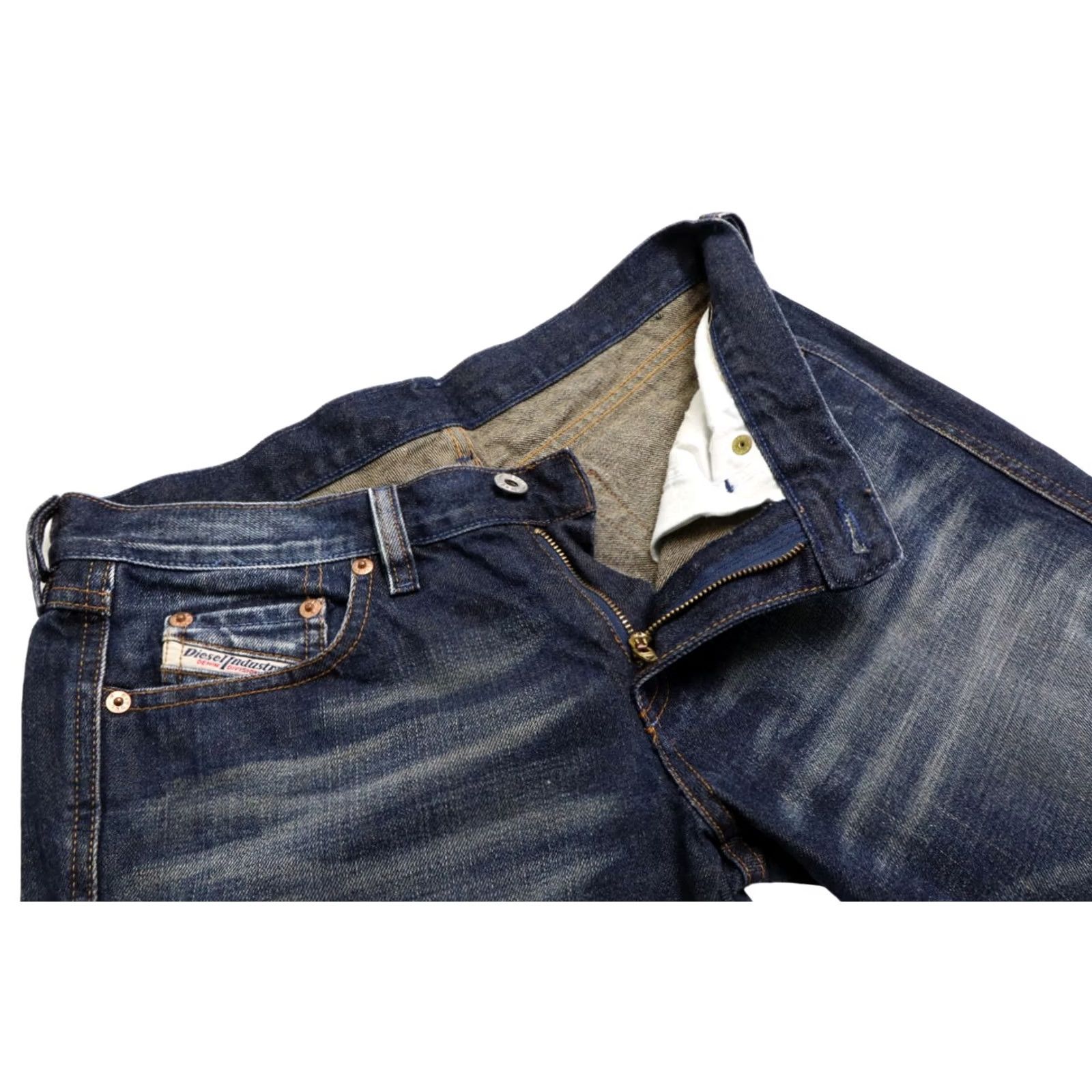 Diesel DIESEL Zink Jeans Women's W29/L34 Straight Whiskers Faded Blue Denim Jeans Size 29" - 4 Thumbnail