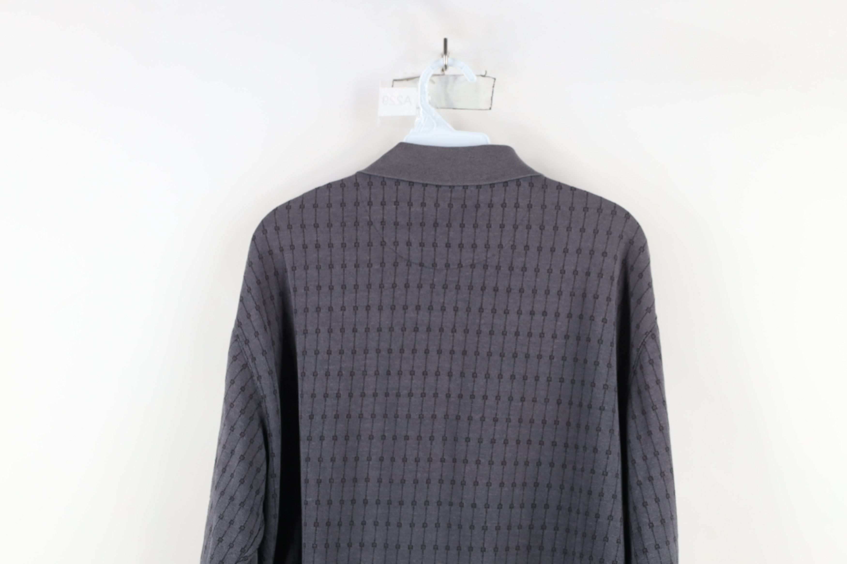 Vintage Vintage 90s Streetwear Geometric Knit Long Sleeve Rugby Polo Size US M / EU 48-50 / 2 - 11 Thumbnail