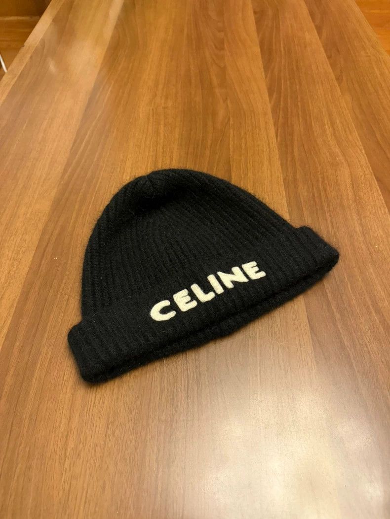 Celine celine 23fw black knit logo cold hat 2506-Nextarrow | Grailed