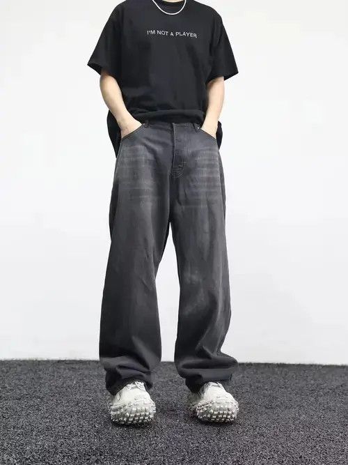 fade distressed baggy pants