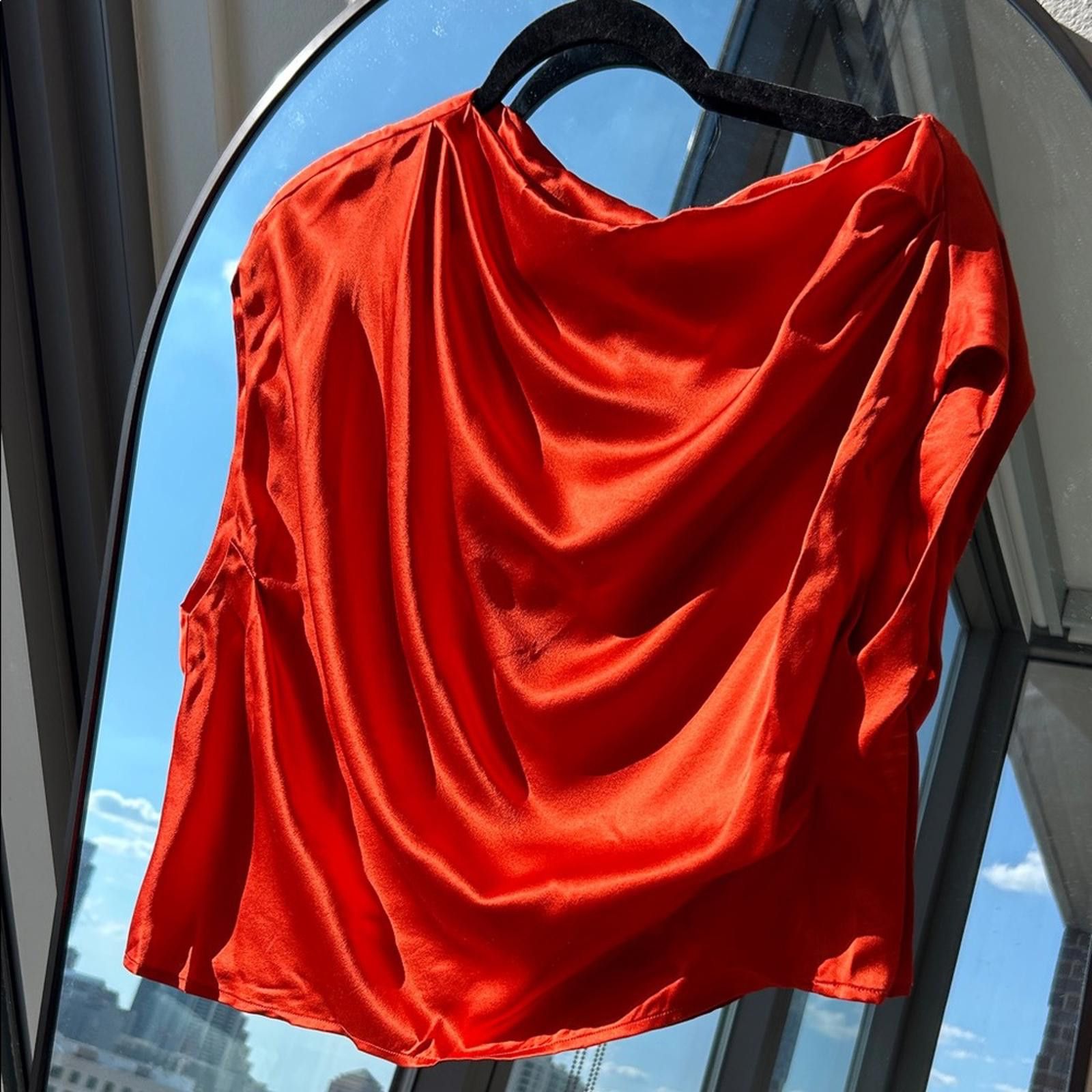 Designer The sei red/orange silk blouse Size XS / US 0-2 / IT 36-38 - 1 Thumbnail