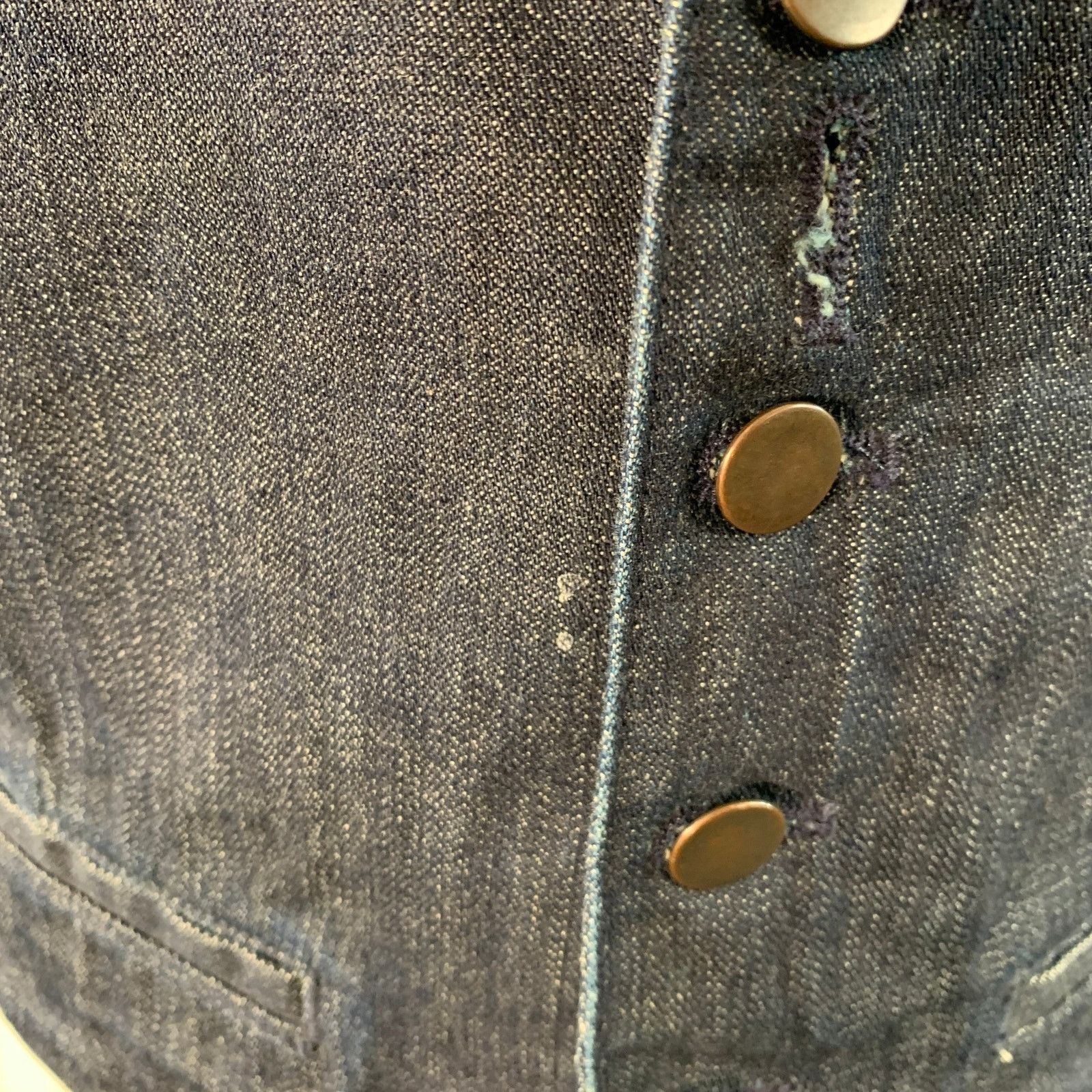 Marc Jacobs MARC JACOBS x WRANGLER Indigo Cotton Denim Button Up Vest Size 42R - 4 Thumbnail