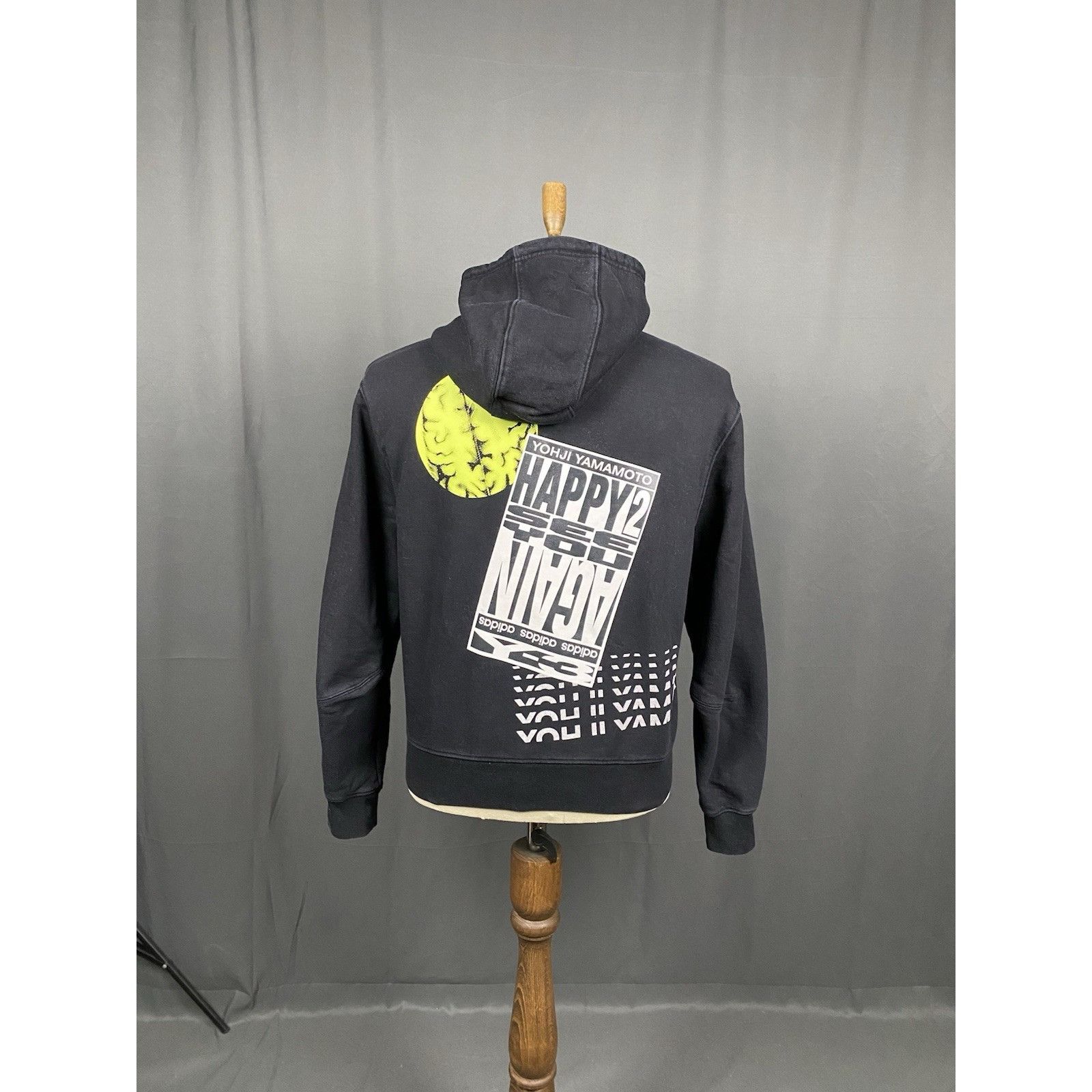 Y-3 Y-3 yohji yamamoto x Adidas Men's Black Oversized Hoodie Swe Size US L / EU 52-54 / 3 - 8 Thumbnail