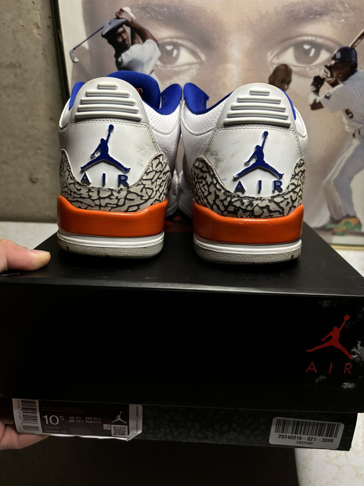 Jordan Brand Air Jordan 3 Retro Knicks Size US 10.5 / EU 43-44 - 7 Thumbnail