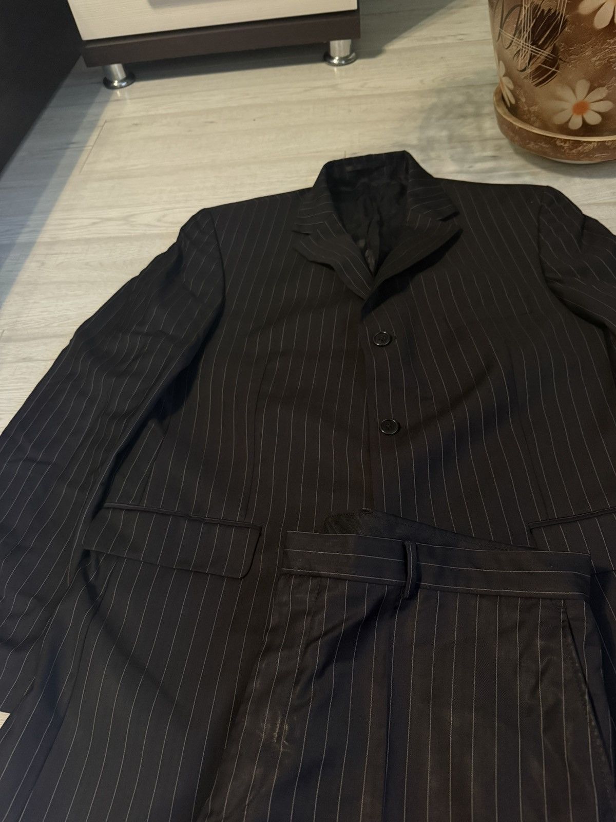 Ermenegildo Zegna Vintage Ermenegildo Zegna striped suit blazer Size 44R - 2 Thumbnail