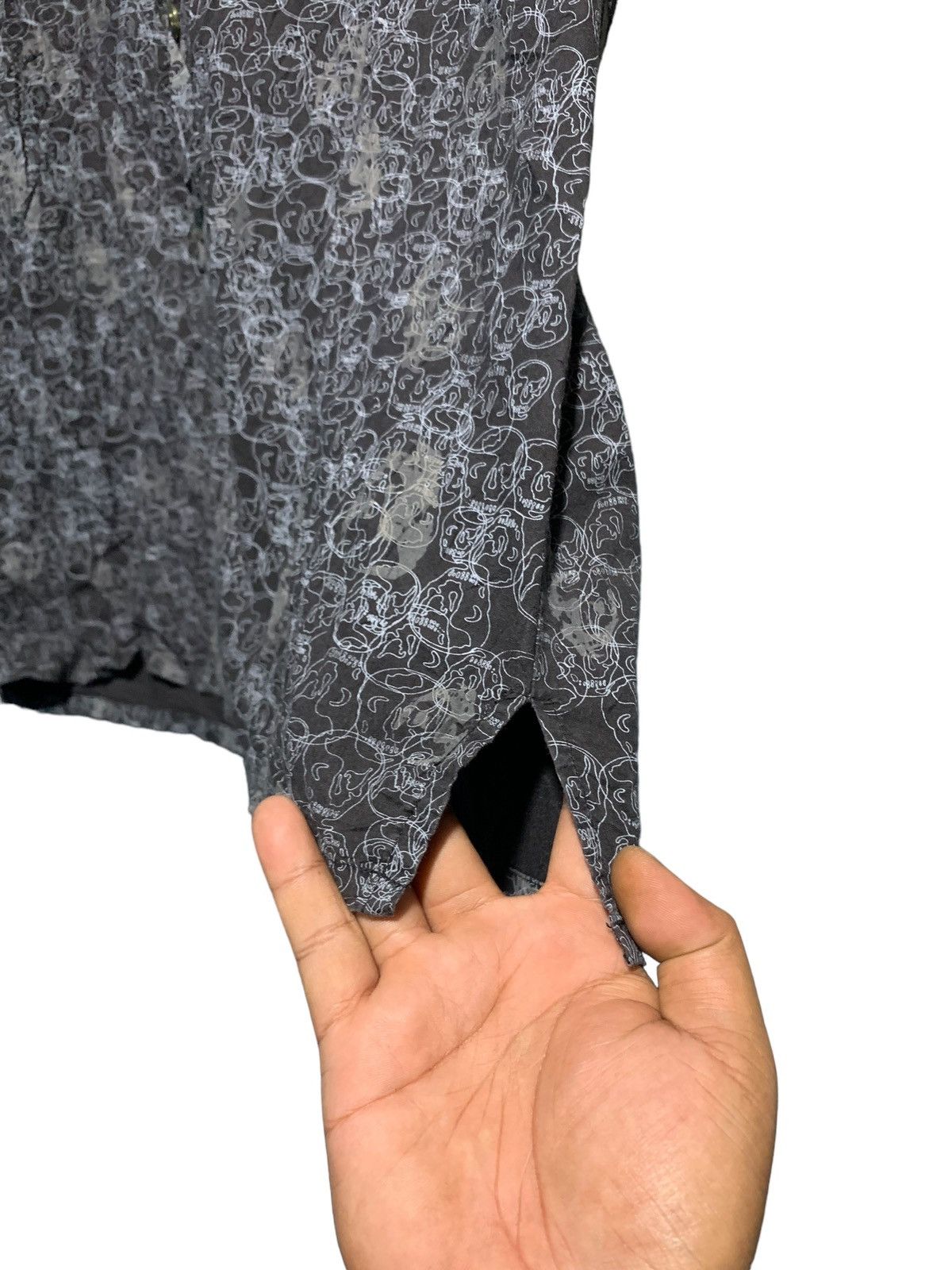 If Six Was Nine × In The Attic × Le Grande Bleu (L.G.B.) Y2k in The Attic skull prisone of society punk style shirt Size US L / EU 52-54 / 3 - 6 Thumbnail