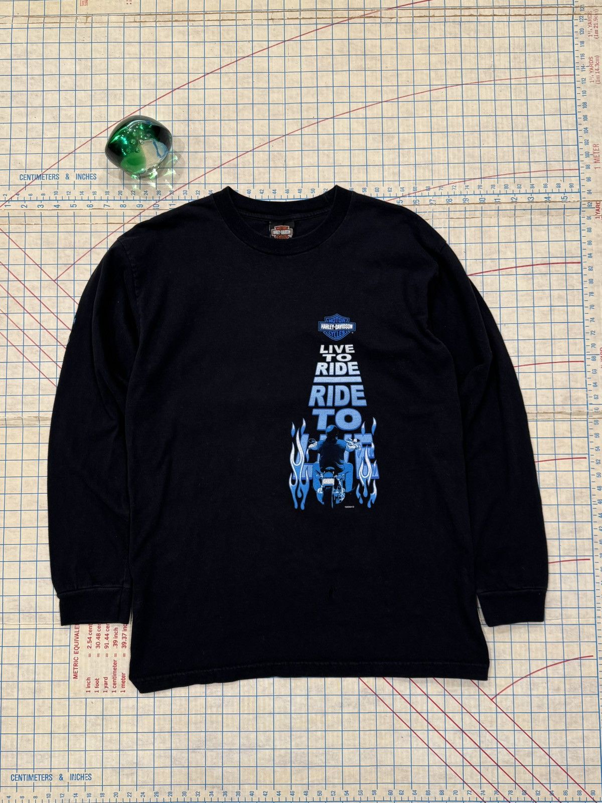 Harley Davidson Harley Davidson Live To Ride Flame Long Sleeve With Flaw Lrg Size US L / EU 52-54 / 3 - 2 Thumbnail